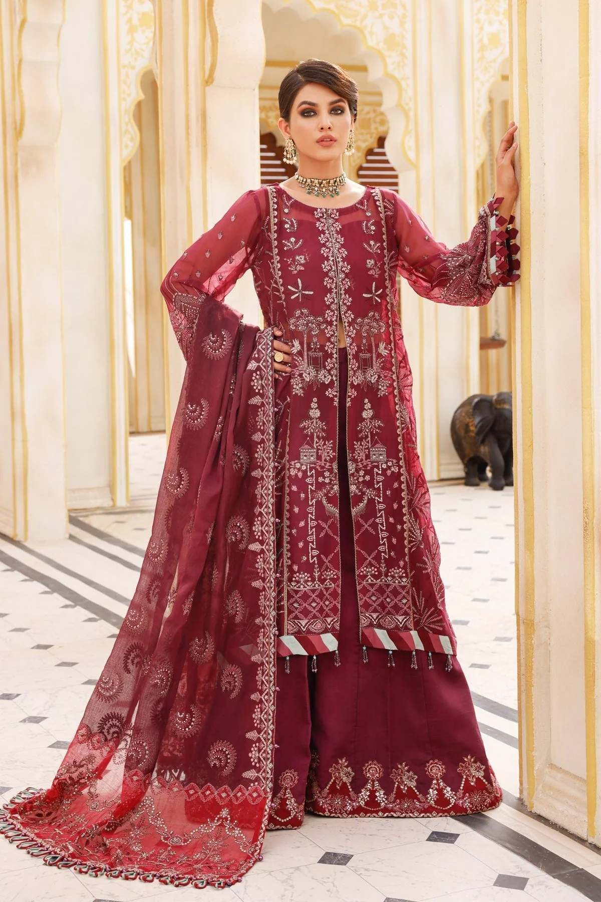 Xenia Pareesia Embroidered Chiffon Collection Chapter 2 – HURREM - Image 4