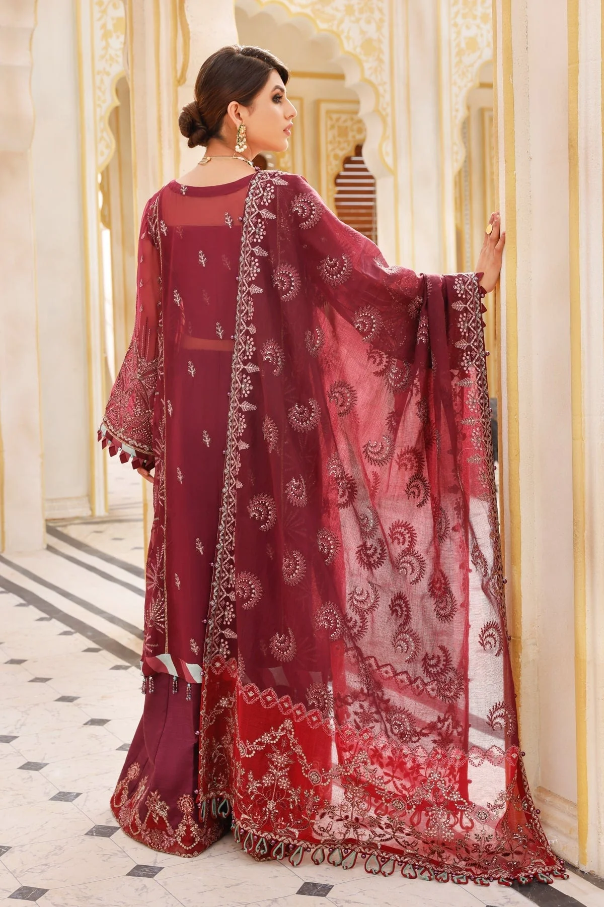 Xenia Pareesia Embroidered Chiffon Collection Chapter 2 – HURREM - Image 5