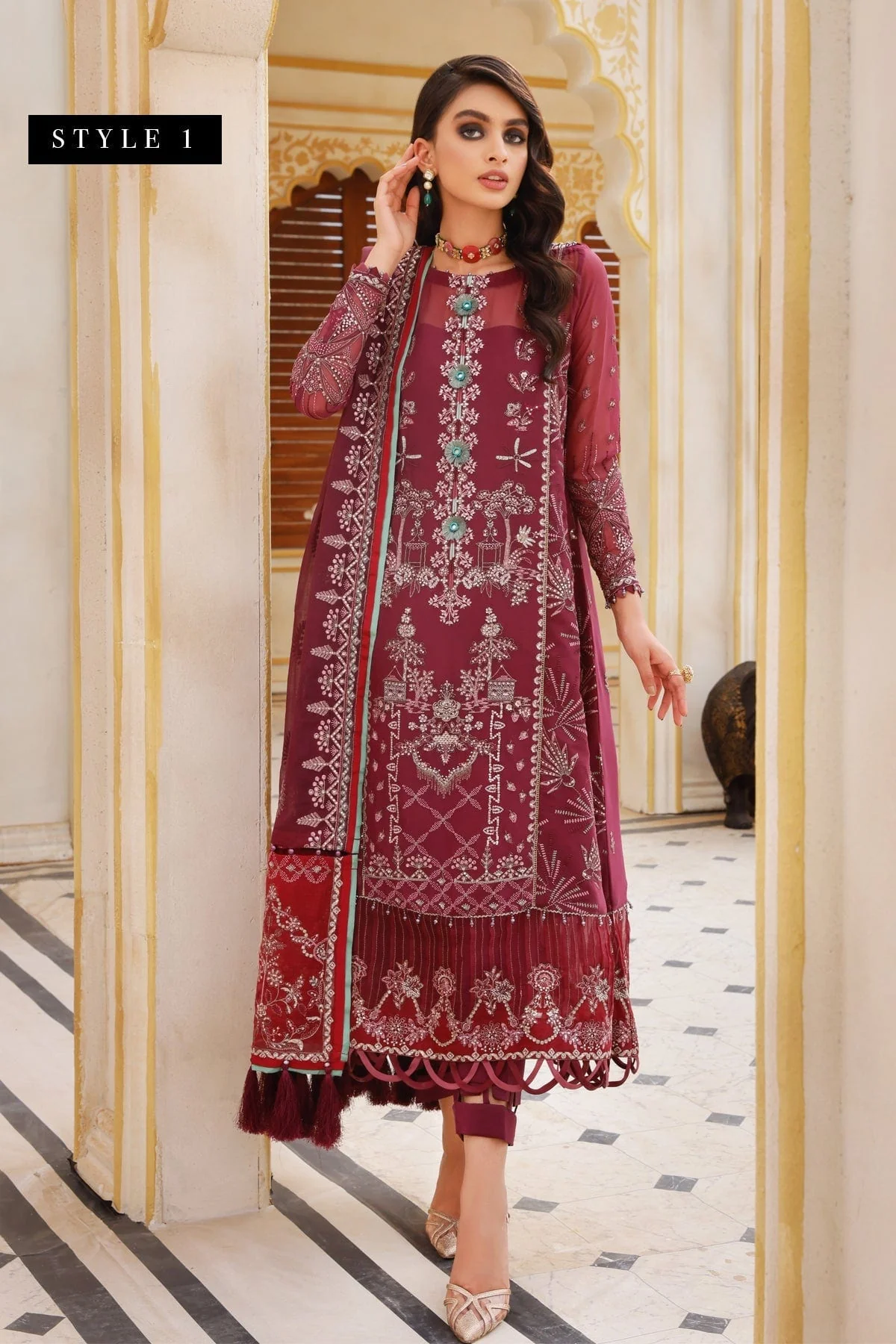 Xenia Pareesia Embroidered Chiffon Collection Chapter 2 – HURREM - Image 9