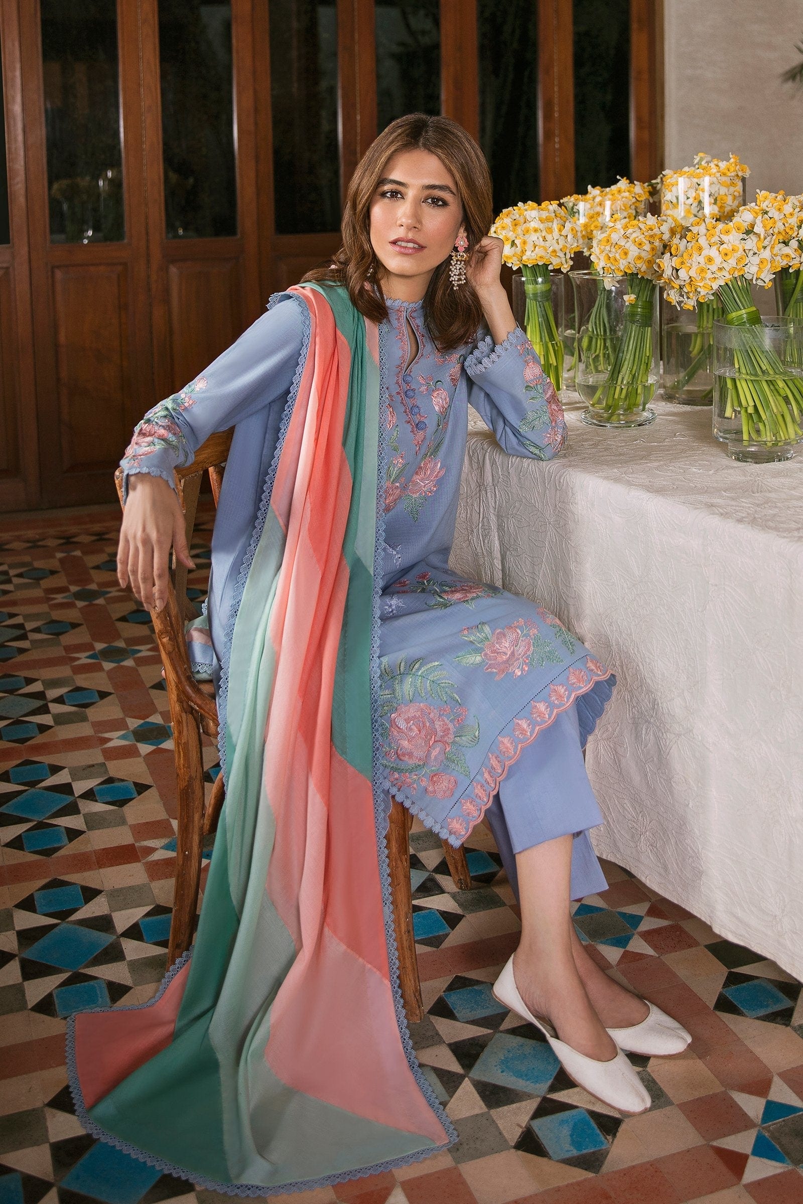 Zaha by Khadijah Shah Lawn Collection – ABR (ZL21-13 A) - Image 2