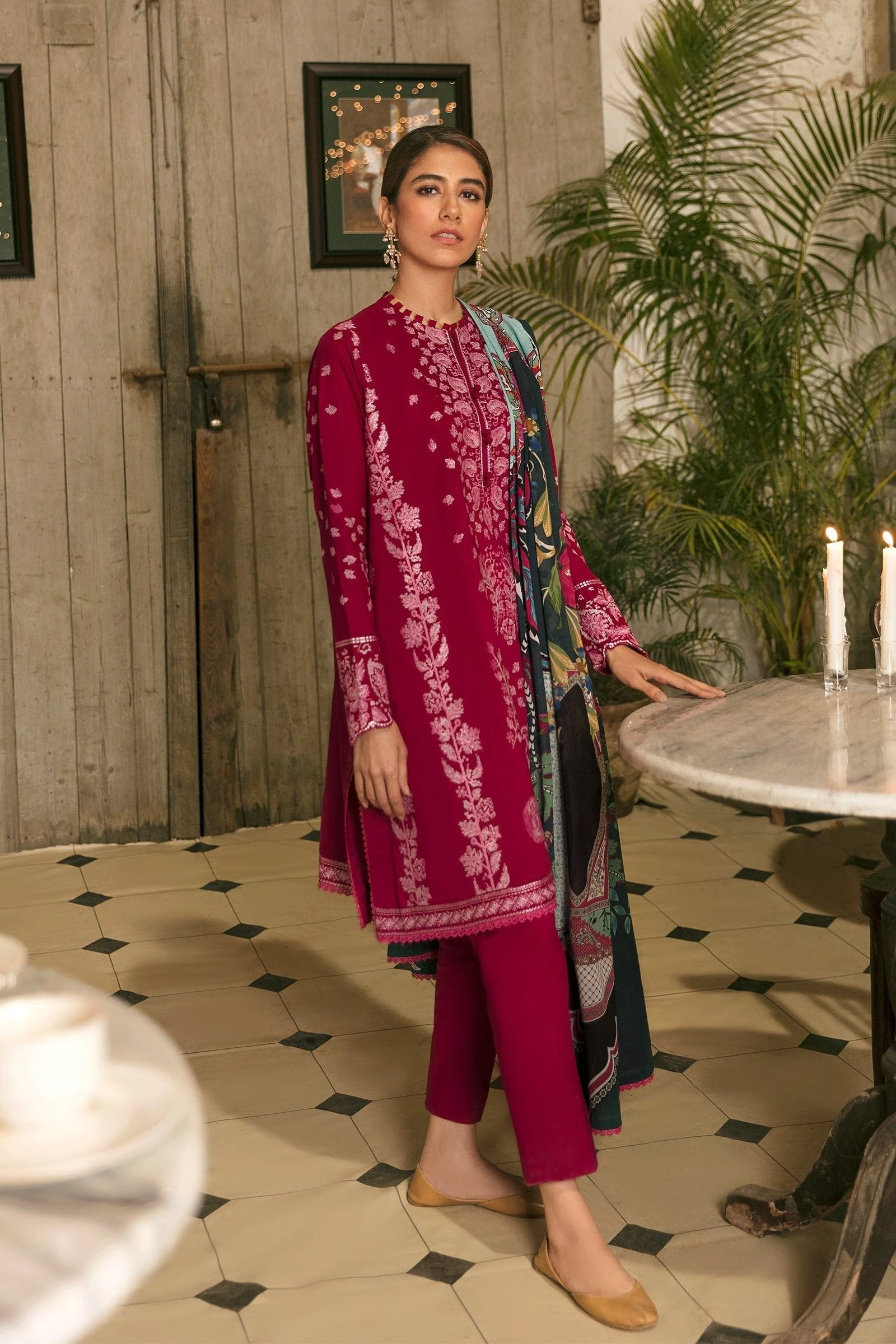 Zaha by Khadijah Shah Lawn Collection – LUKHAN (ZL21-12 A) - Image 2