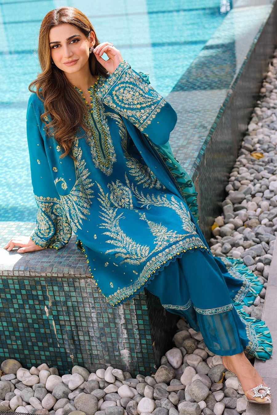 Zaha by Khadijah Shah Lawn Collection 2022 – ZARBANU (ZL22-04 A) - Image 3