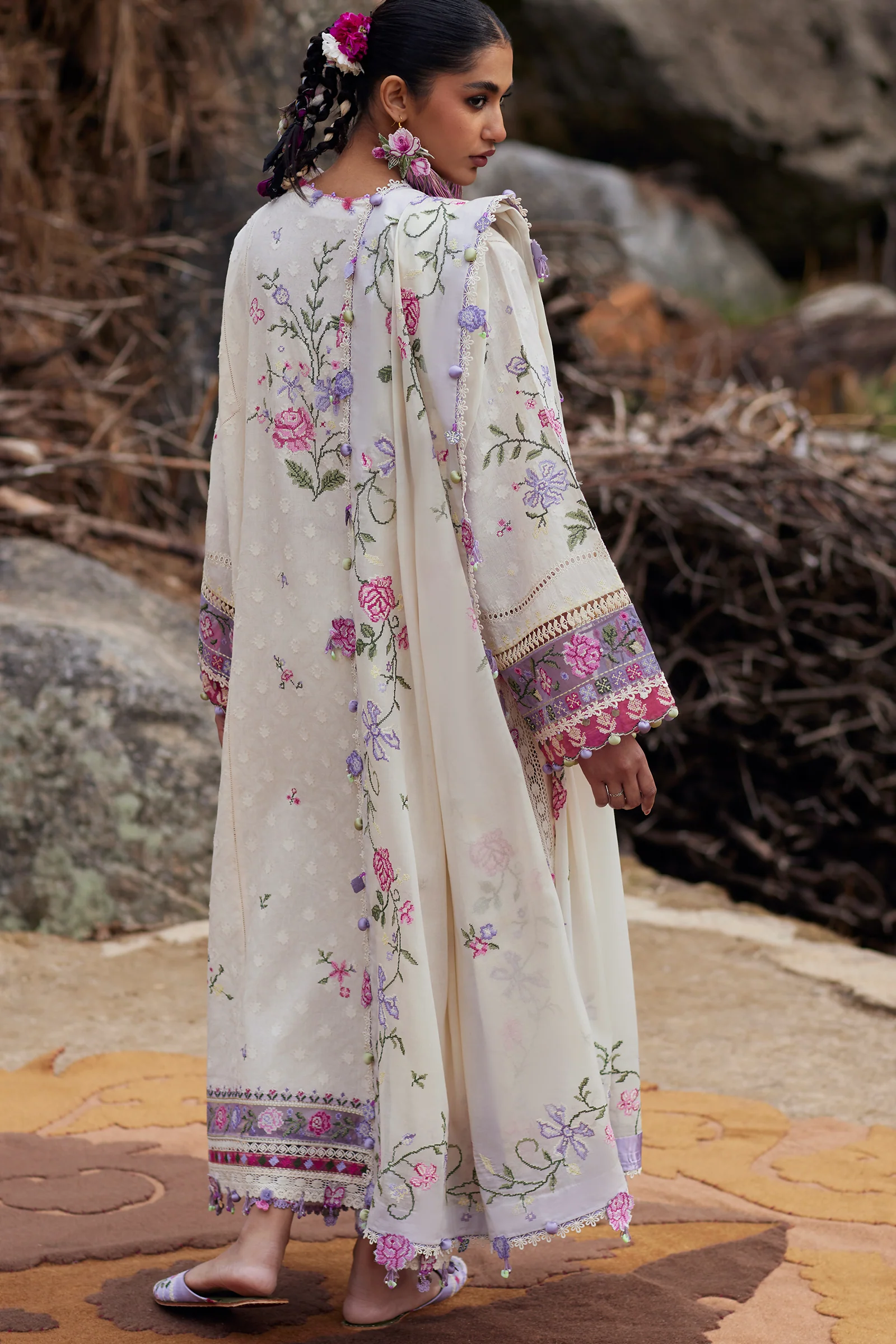 Zaha Festive Luxury Lawn – ZL26-03A - Image 5