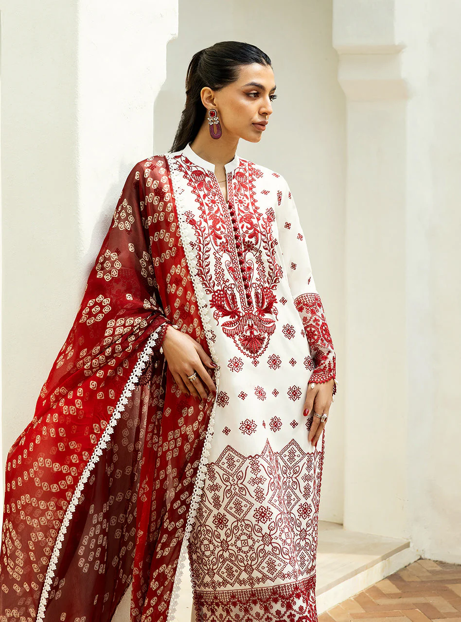 Zainab Chottani Chikankari Luxury Lawn – Reem - 8B - Image 4