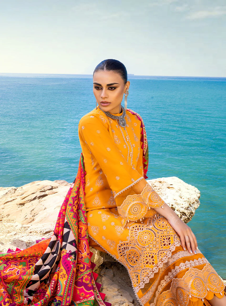 Zainab Chottani Luxury Chikankari Lawn Collection – Gunjal 3A - Image 12