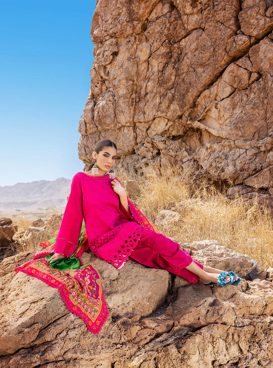 Zainab Chottani Luxury Chikankari Lawn Collection – Laal’En 10A - Image 12