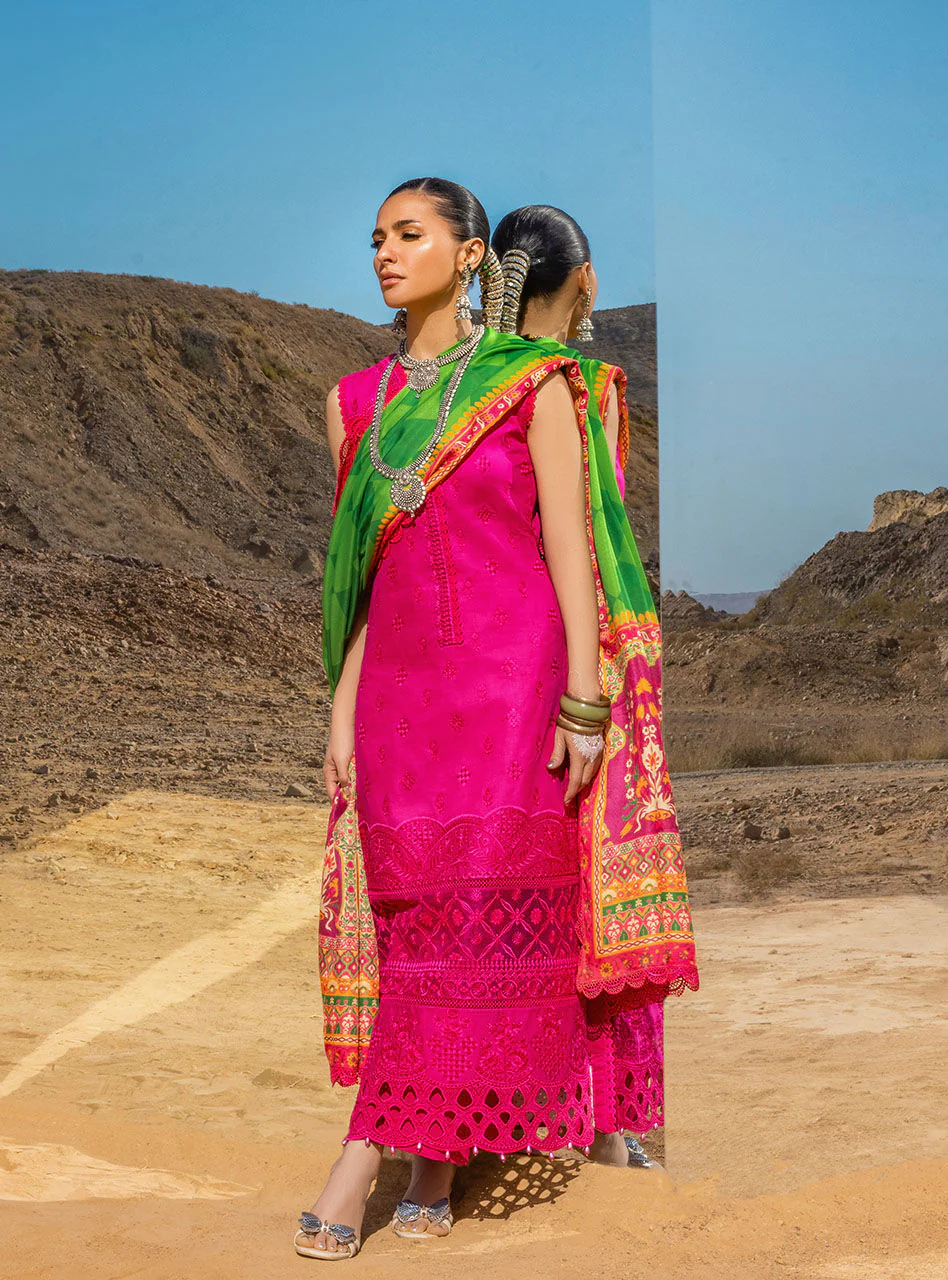 Zainab Chottani Luxury Chikankari Lawn Collection – Laal’En 10A - Image 7