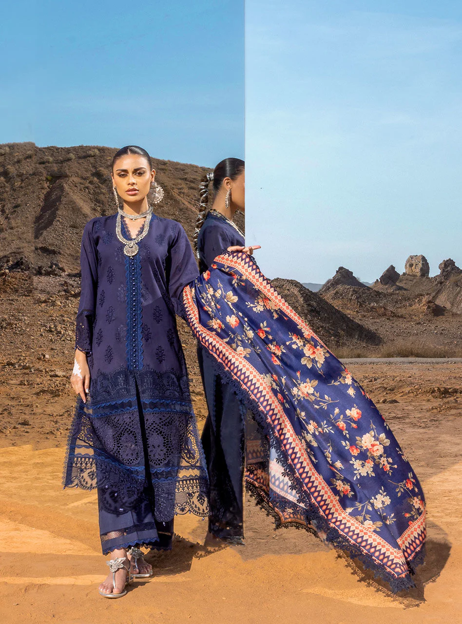 Zainab Chottani Luxury Chikankari Lawn Collection – Maah’Ekaan 9B - Image 5
