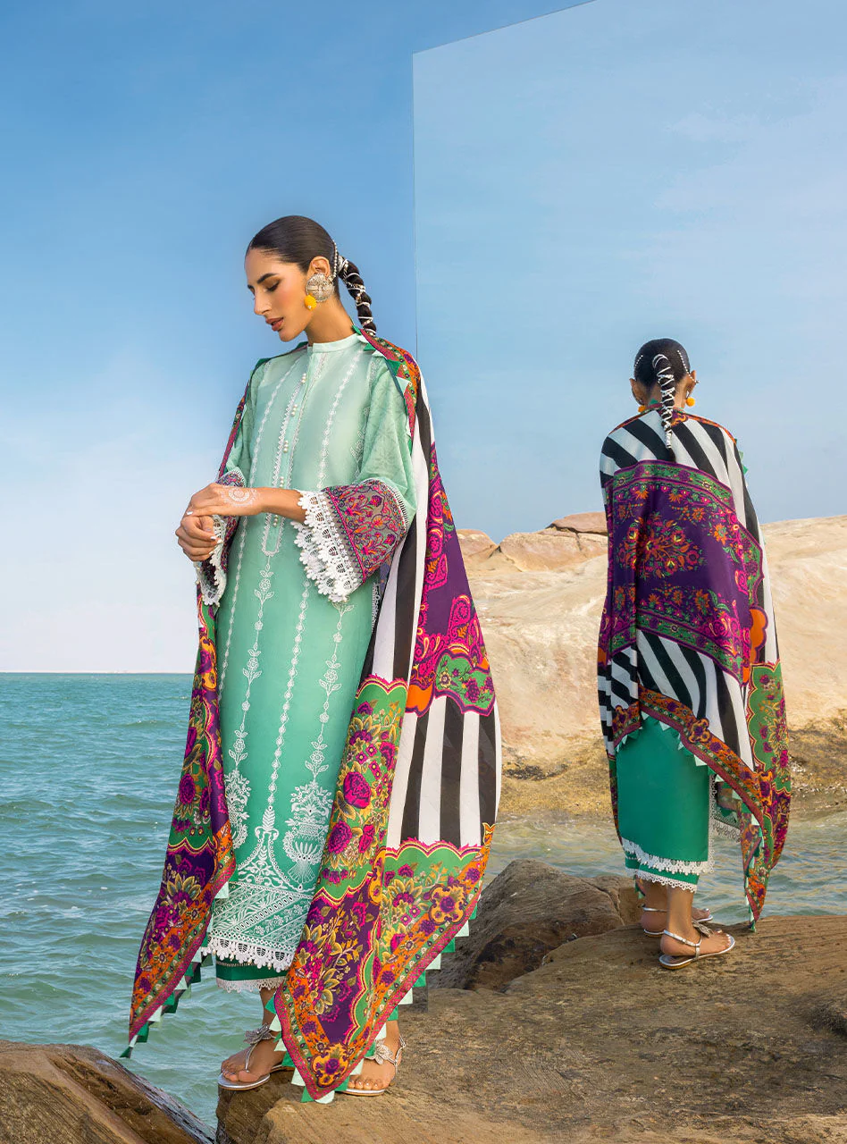 Zainab Chottani Luxury Chikankari Lawn Collection – Shanzey 6B - Image 5