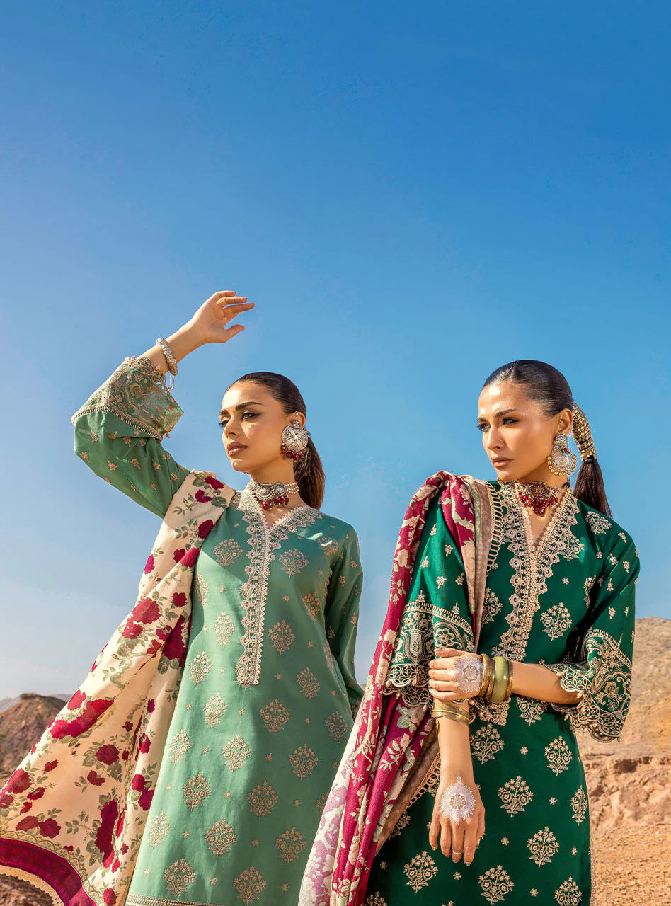 Zainab Chottani Luxury Chikankari Lawn Collection – Zarra’Tunn 1B - Image 14
