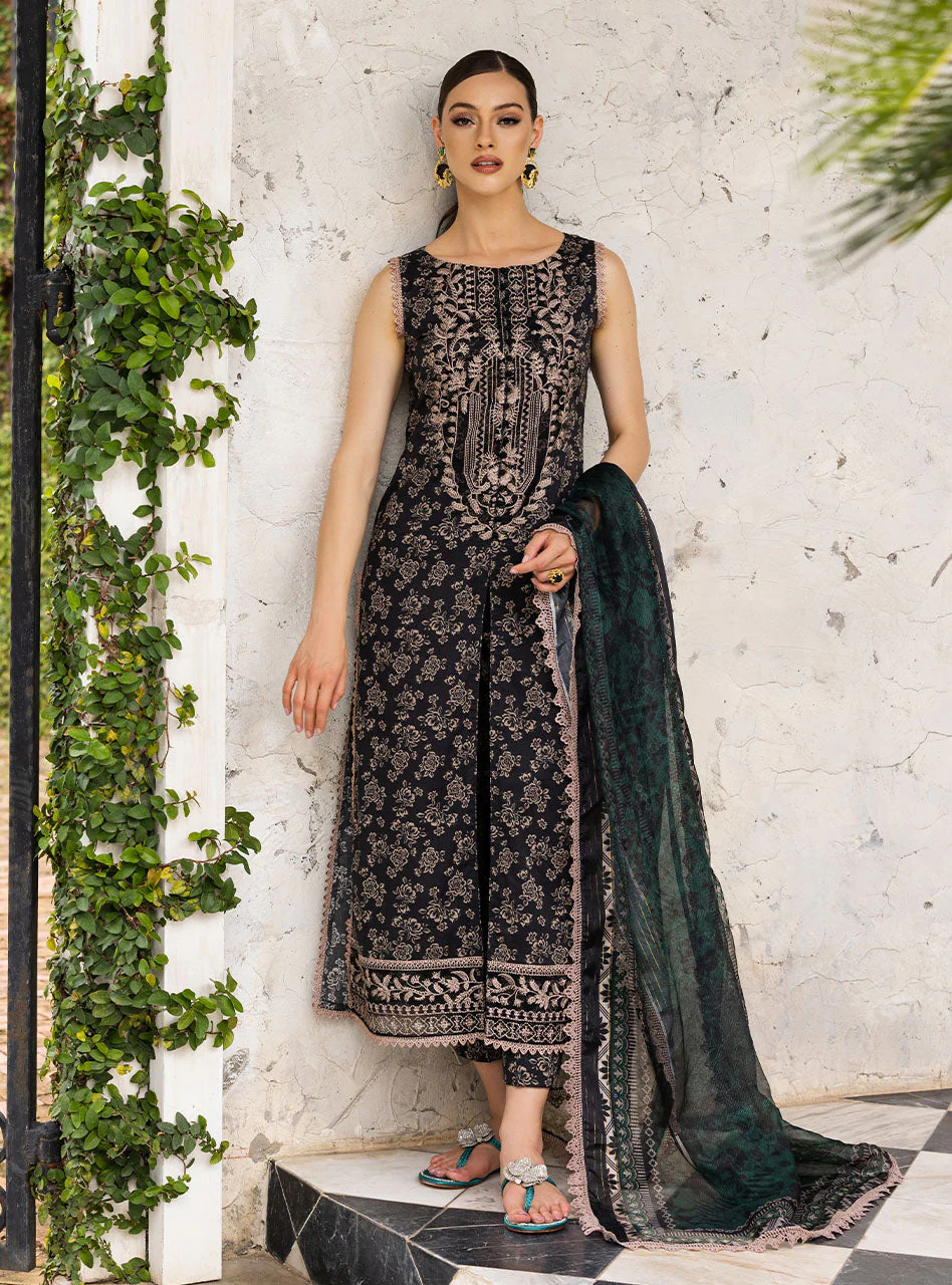Zainab Chottani Tahra Lawn Collection – Onyx-Aura 6B