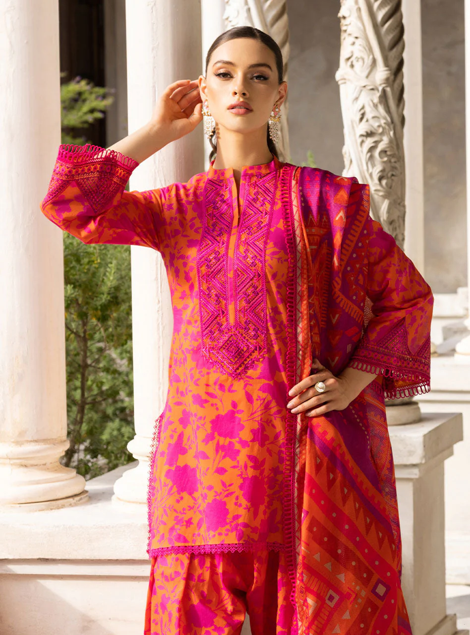 Zainab Chottani Tahra Lawn Collection  – Poppy-Zest 4A - Image 13