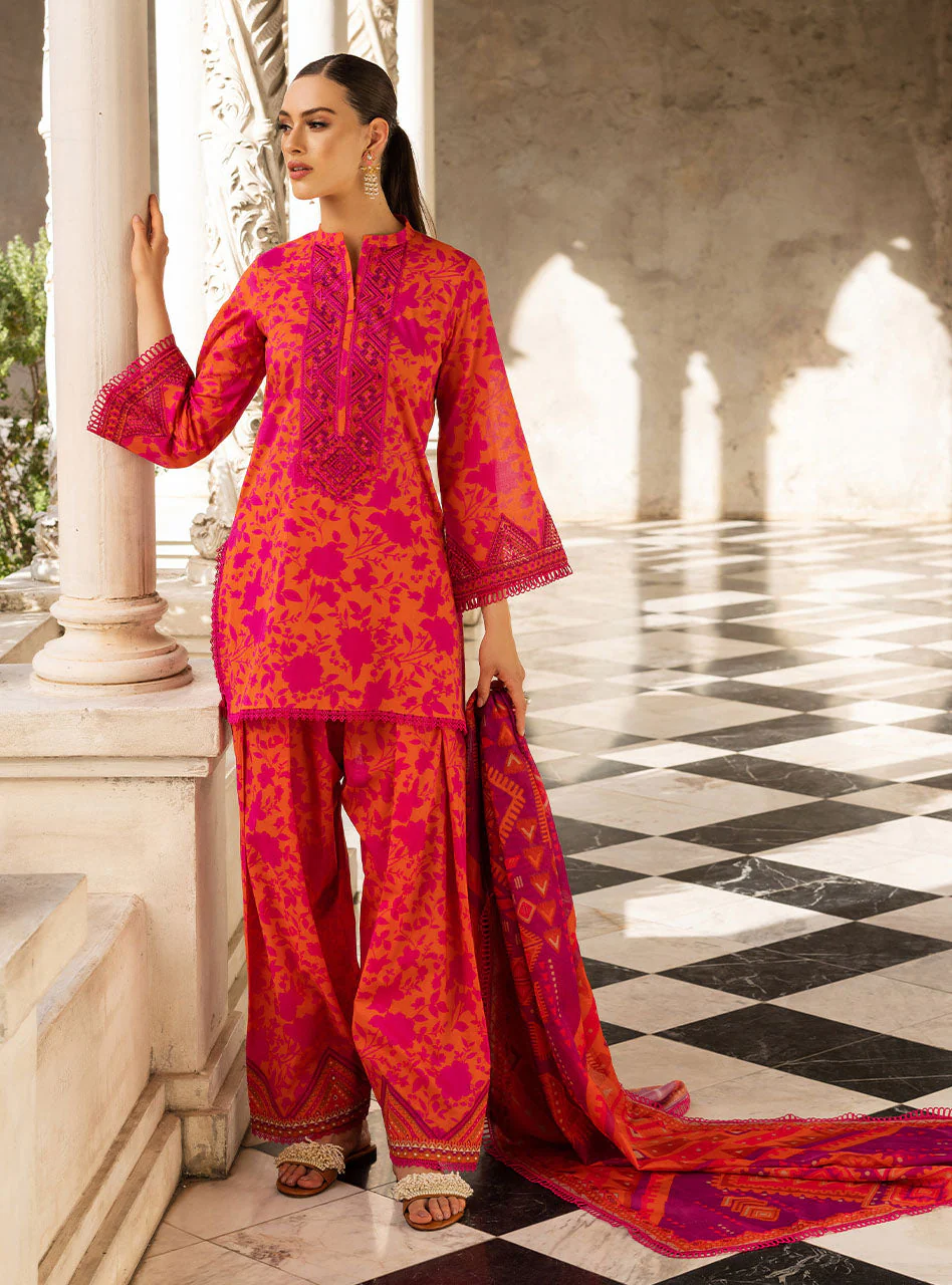 Zainab Chottani Tahra Lawn Collection  – Poppy-Zest 4A - Image 5