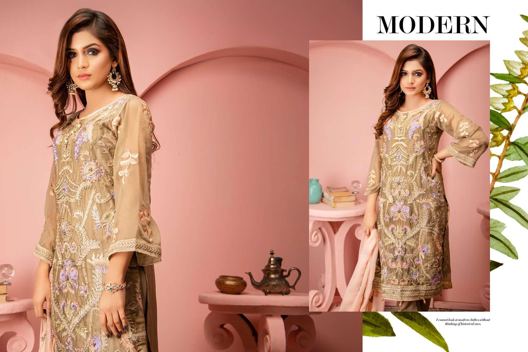 Zainab Fazlani Luxury Soirëe Mbroidered Chiffon Edition 2020 – ZF-05 - Image 3