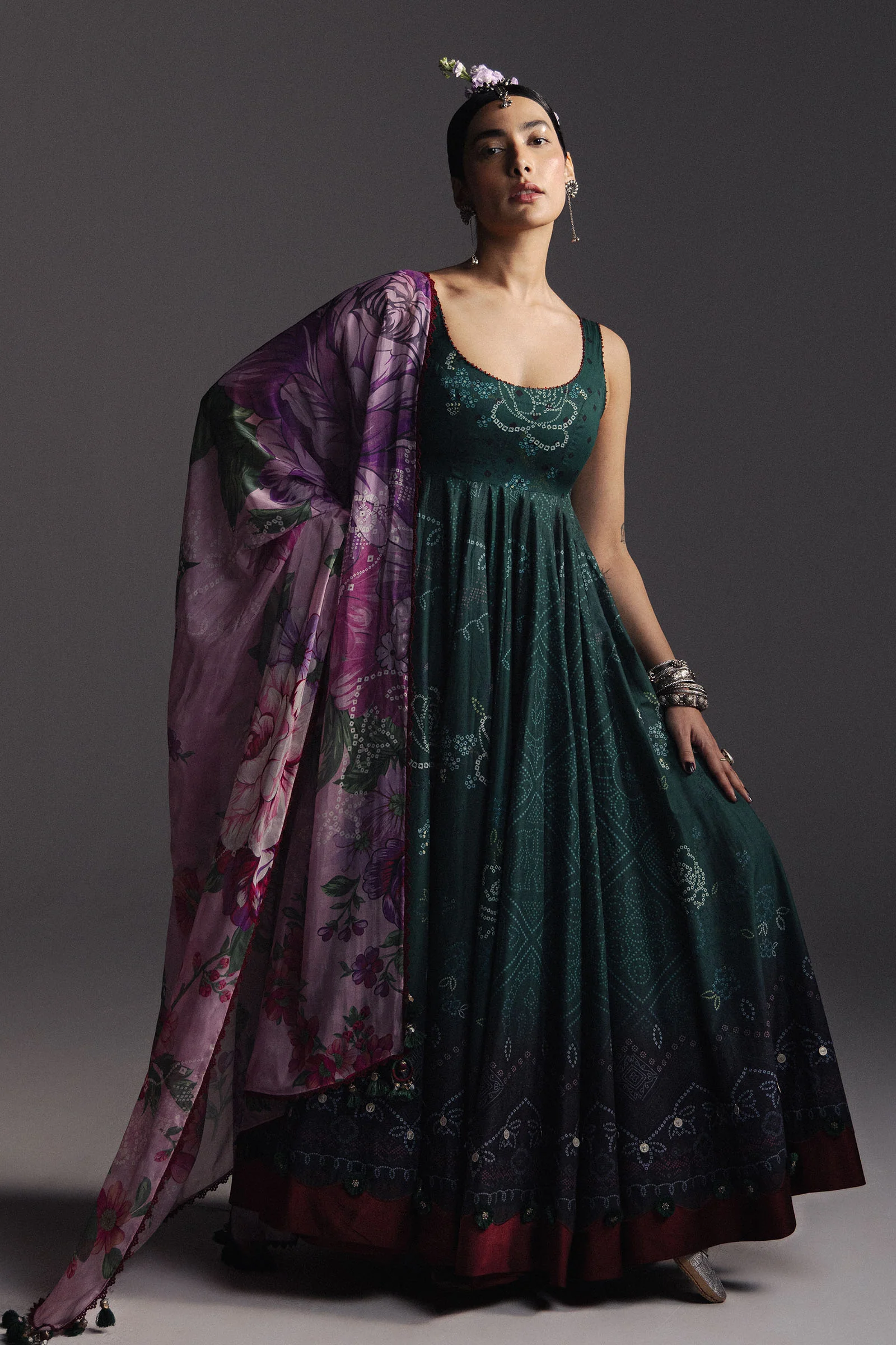 Zara Shahjahan Anarkali Festive Luxury Lawn โ Nayab-D4