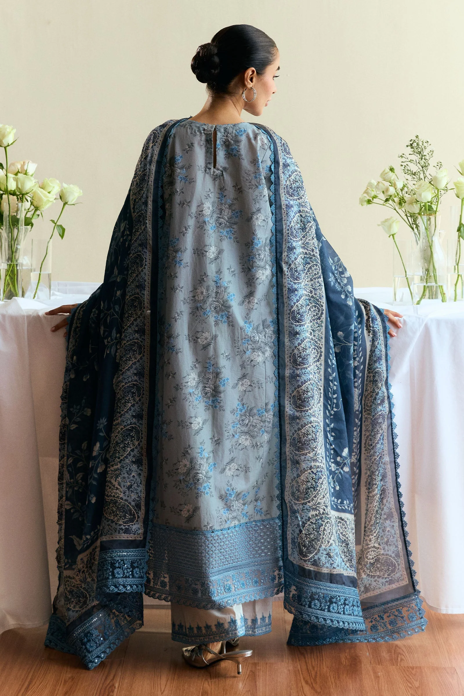 Zara Shahjahan Coco Eid Edit Lawn – Fleuron-D6 - Image 5