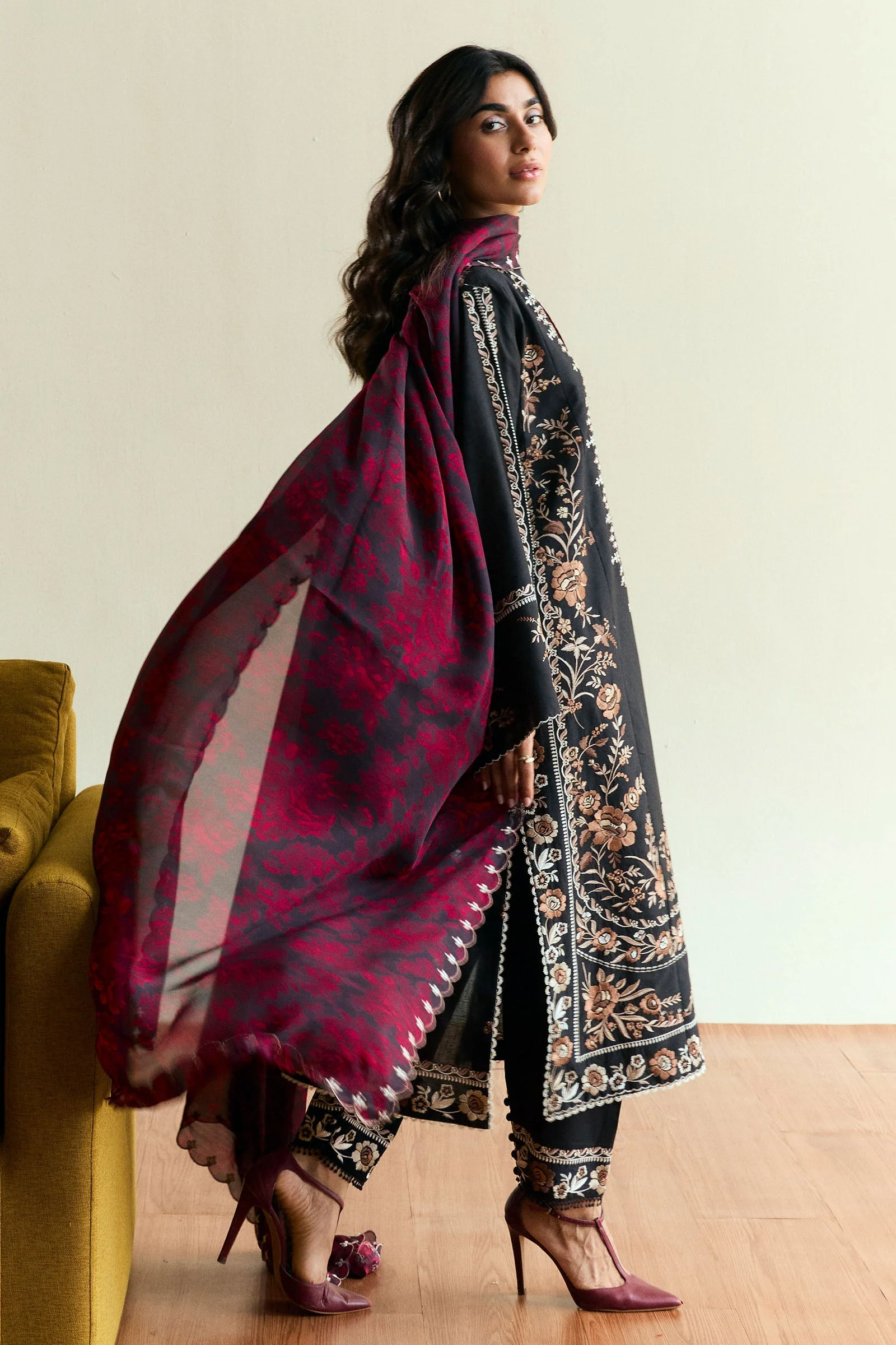Zara Shahjahan Coco Eid Edit Lawn – Velour-D2 - Image 2