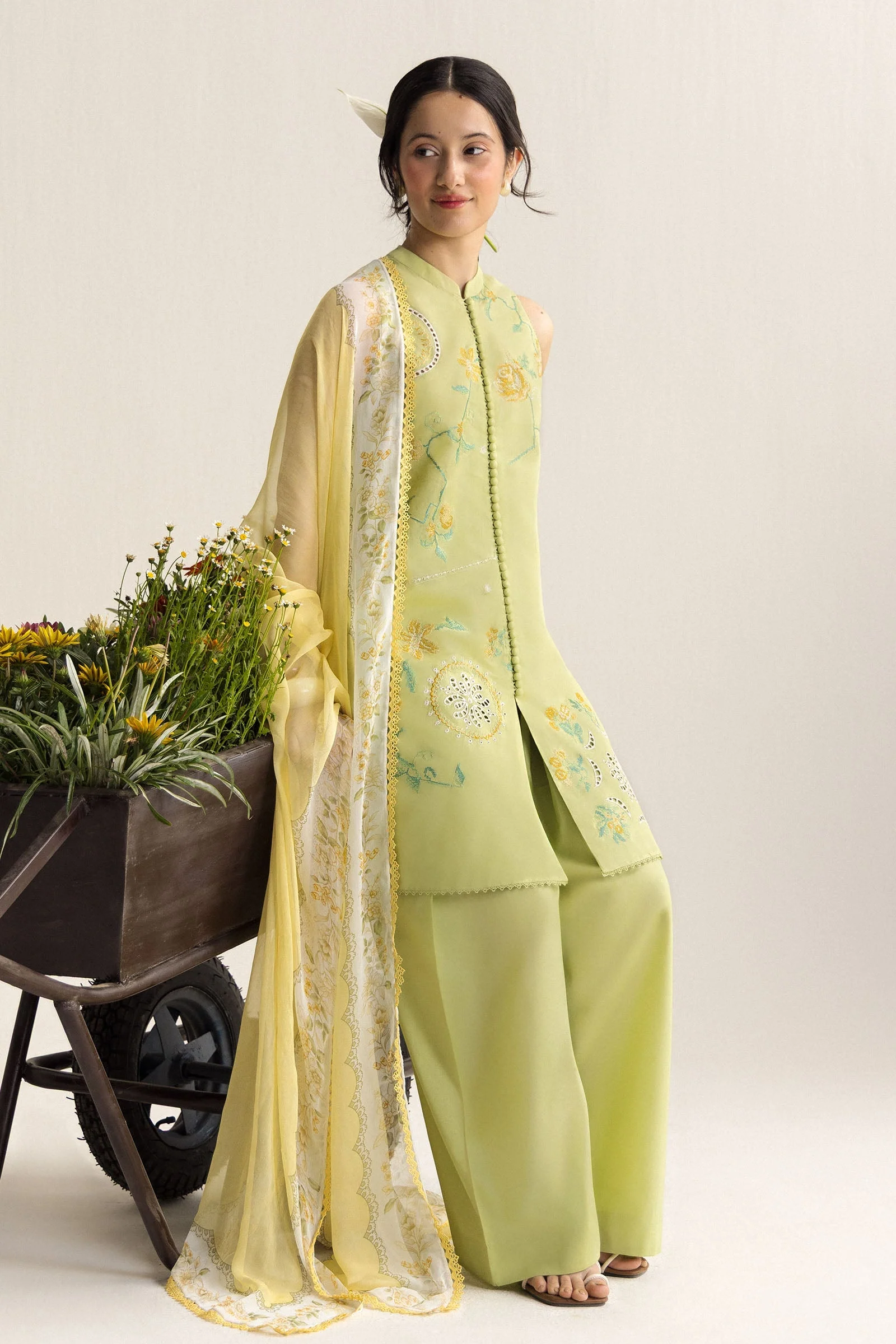 Zara Shahjahan Coco Lawn Edit II – Ines-6B - Image 4