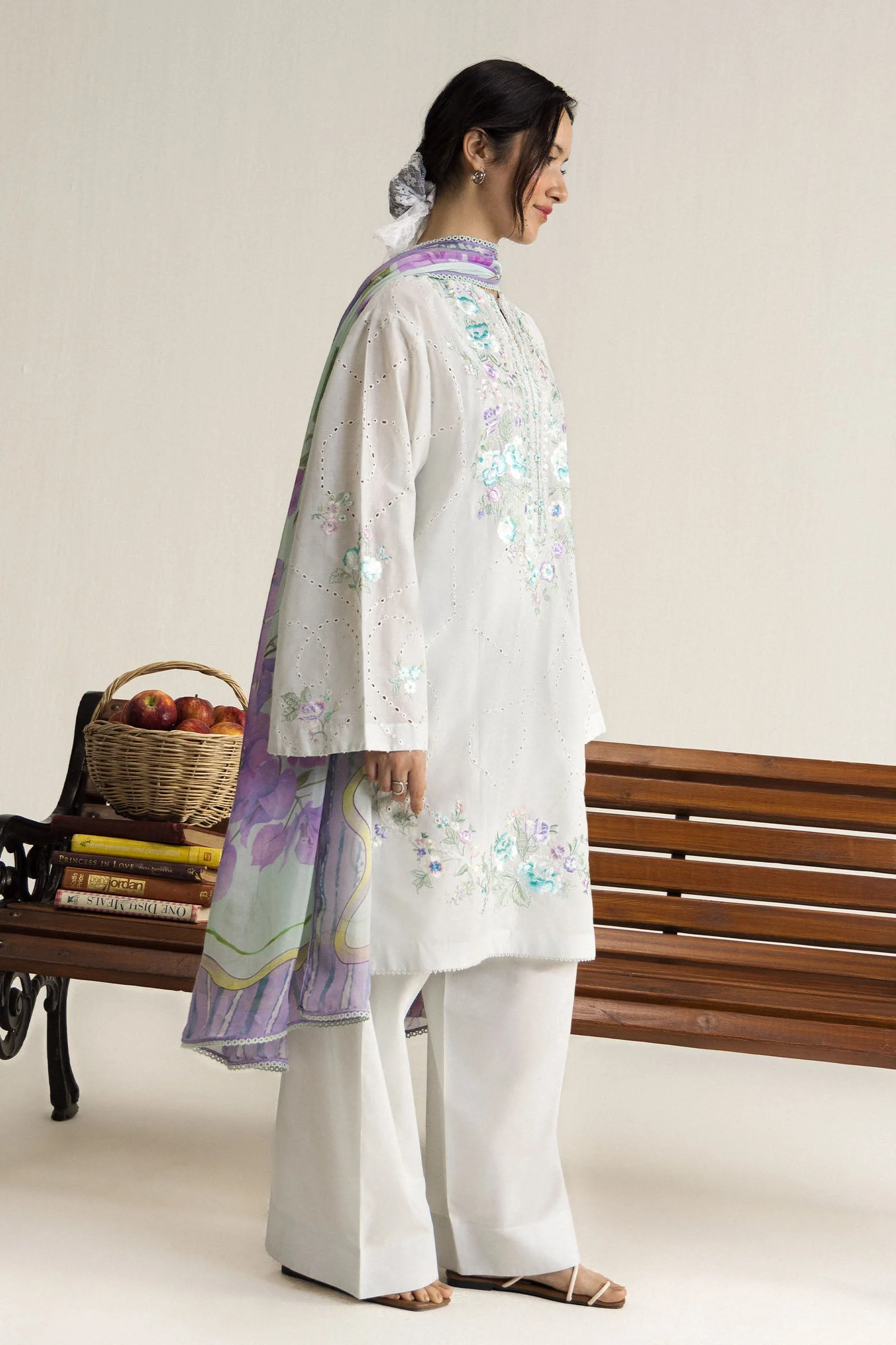Zara Shahjahan Coco Lawn Edit II – Lune-2A - Image 5