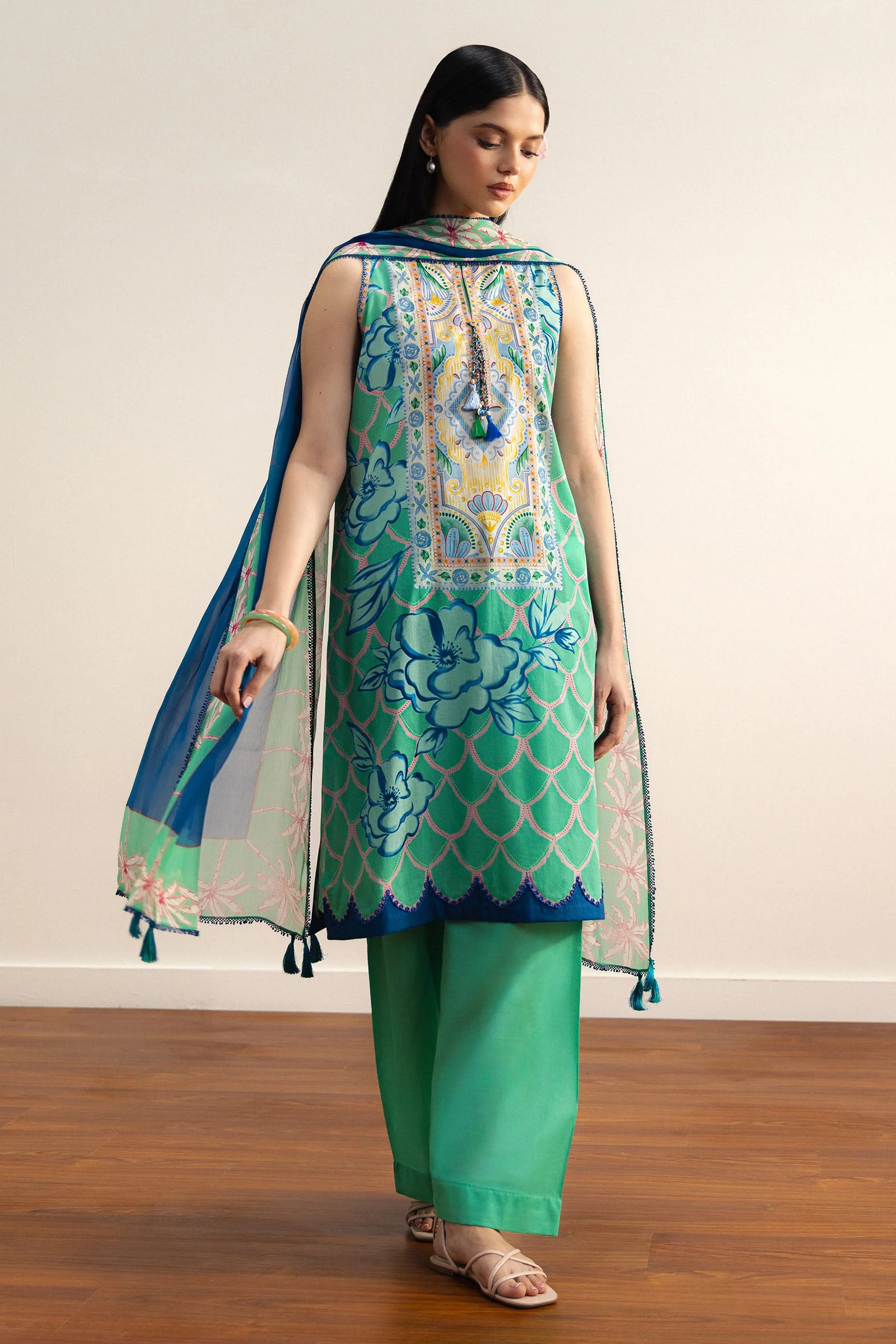 Zara Shahjahan Coco Lawn Prints Drop II – Nami-5A - Image 2