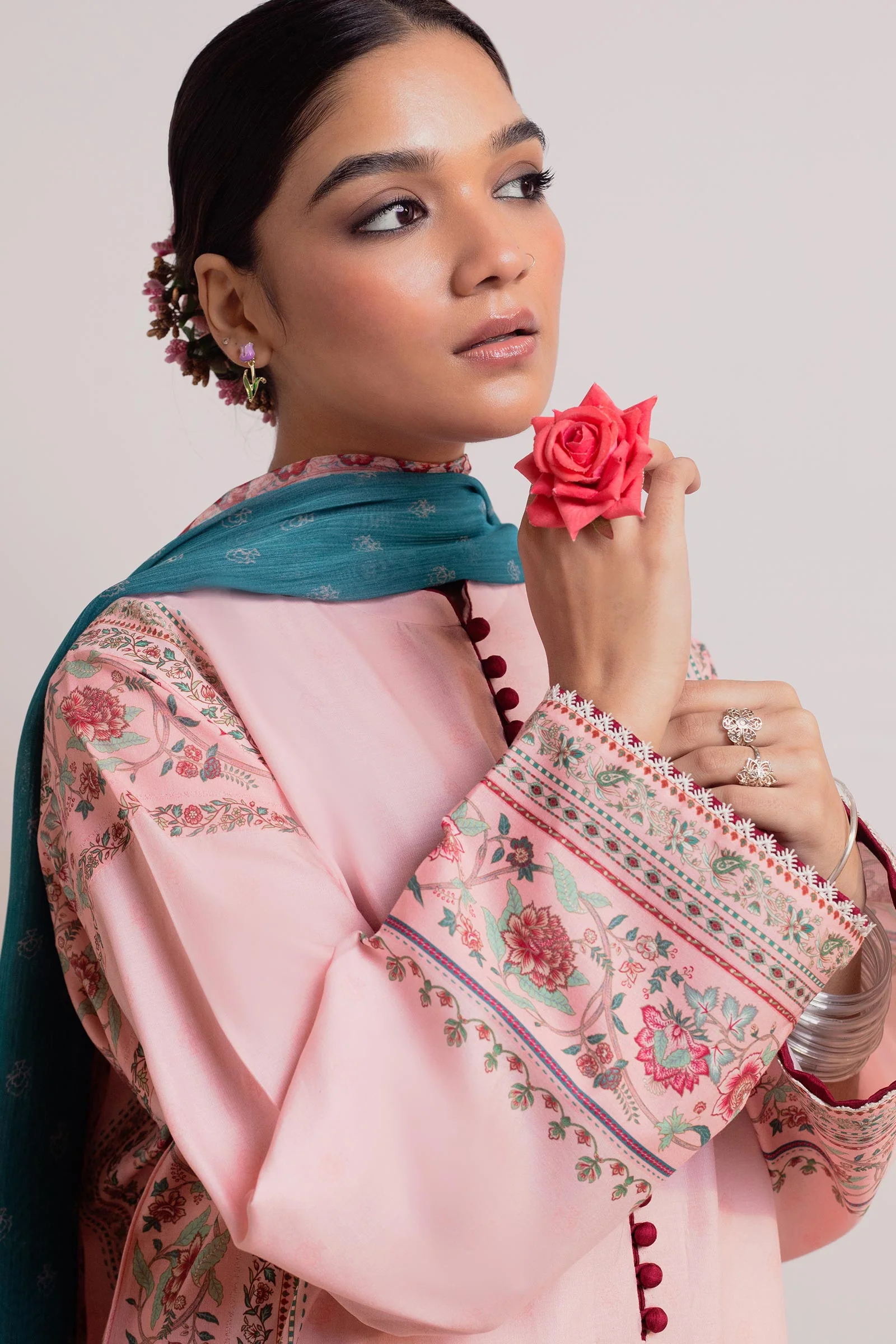 Zara Shahjahan Coco Prints Lawn Collection Gulabi-D3 - Image 2
