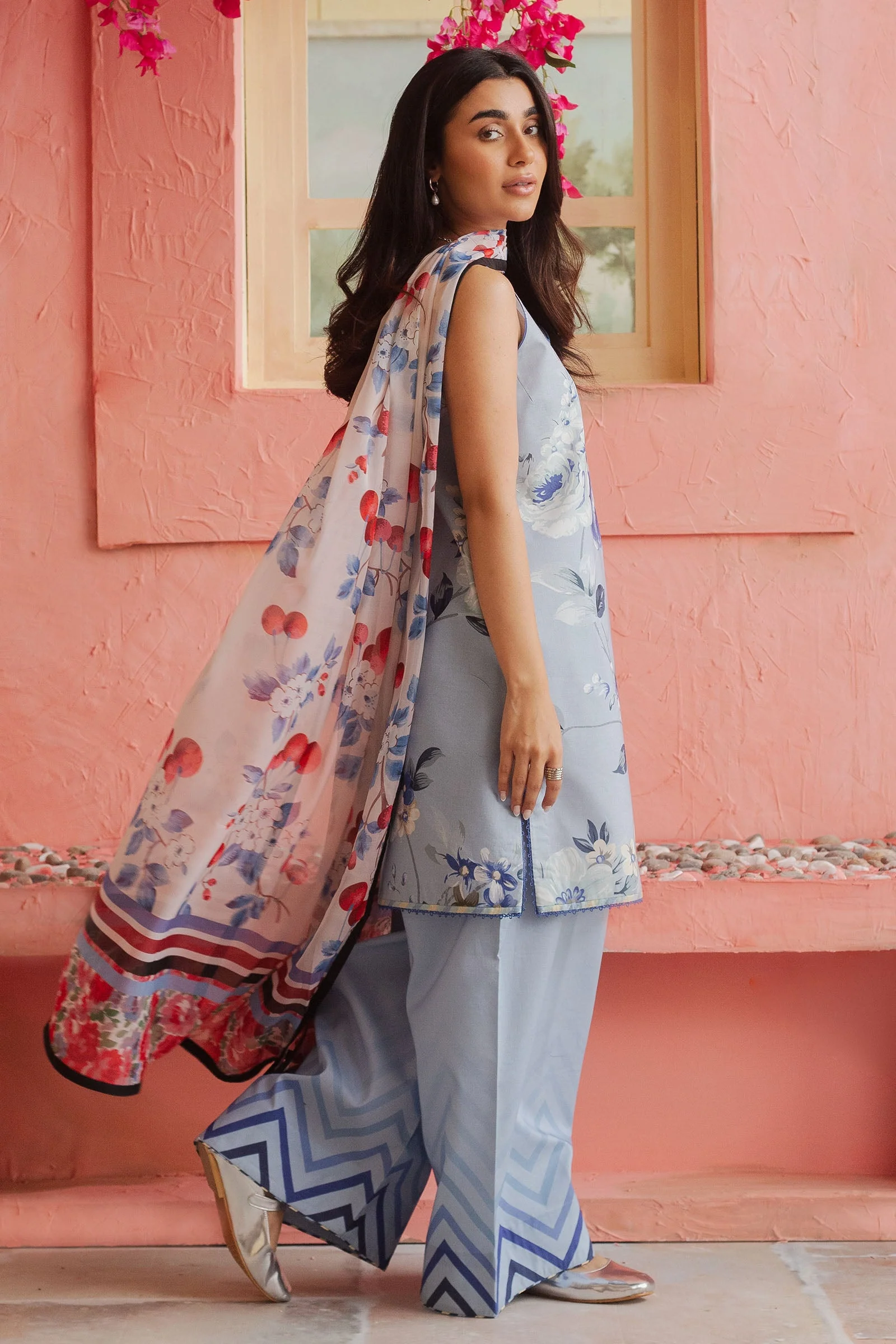Zara Shahjahan Coco Prints Vol-II – BLUEBERRY-D4 - Image 3