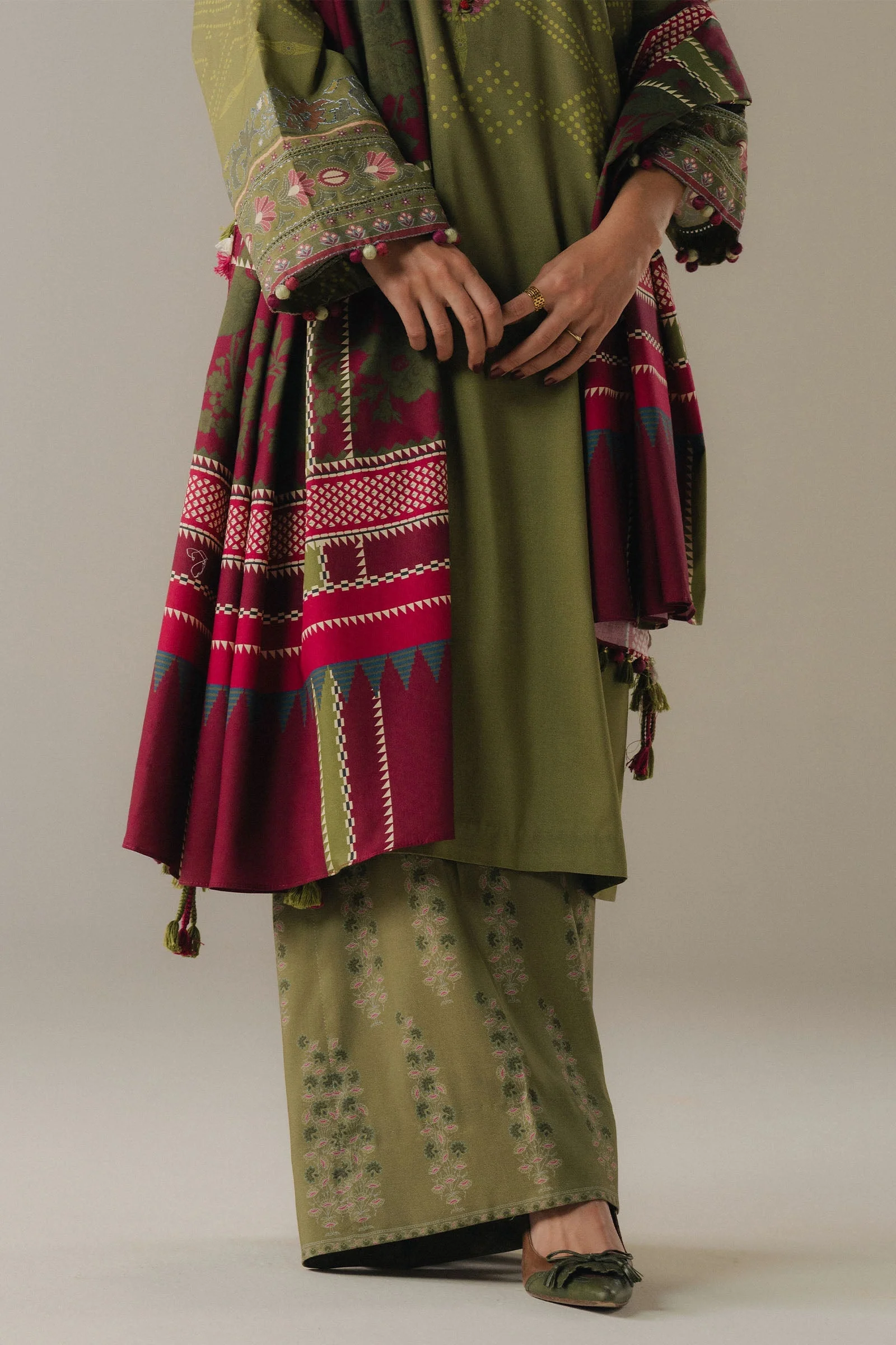 Zara Shahjahan Coco Prints Winter Edit V – Terracotta Sky-9A - Image 5