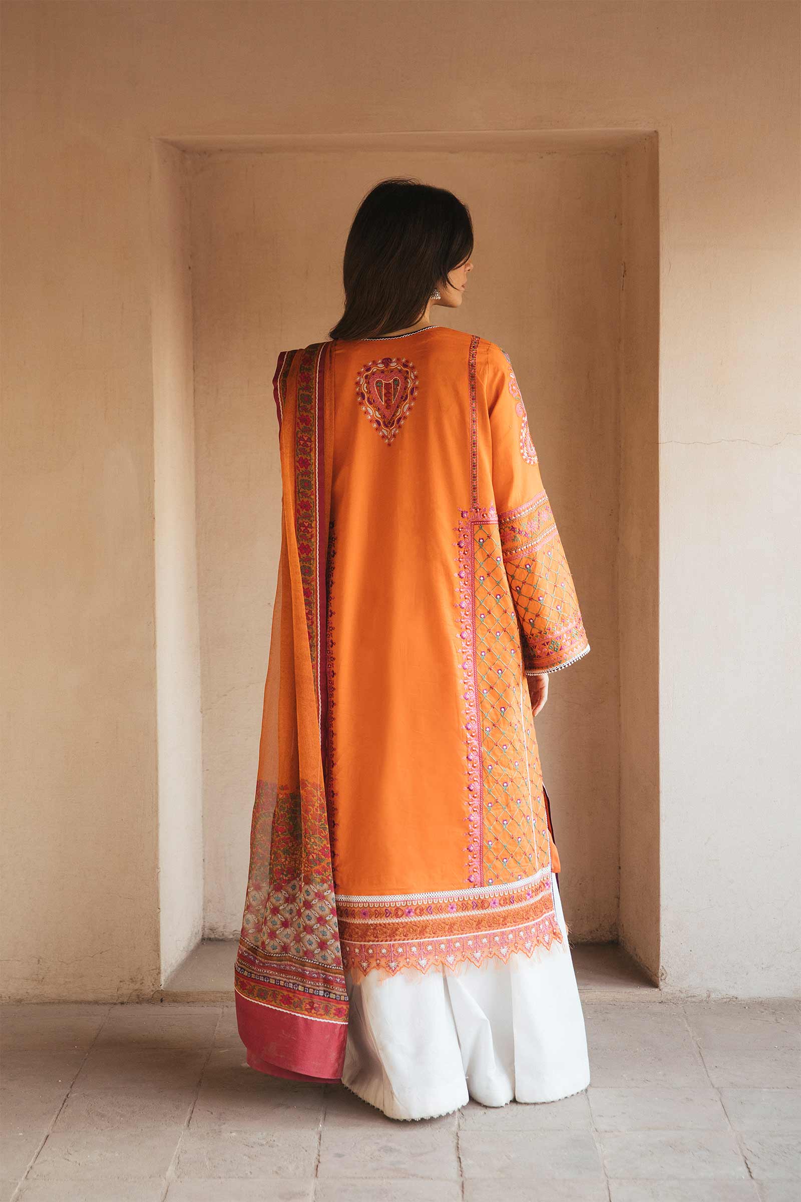 Zara Shahjahan Luxury Eid Lawn Collection 2022 – Abroo-B - Image 4