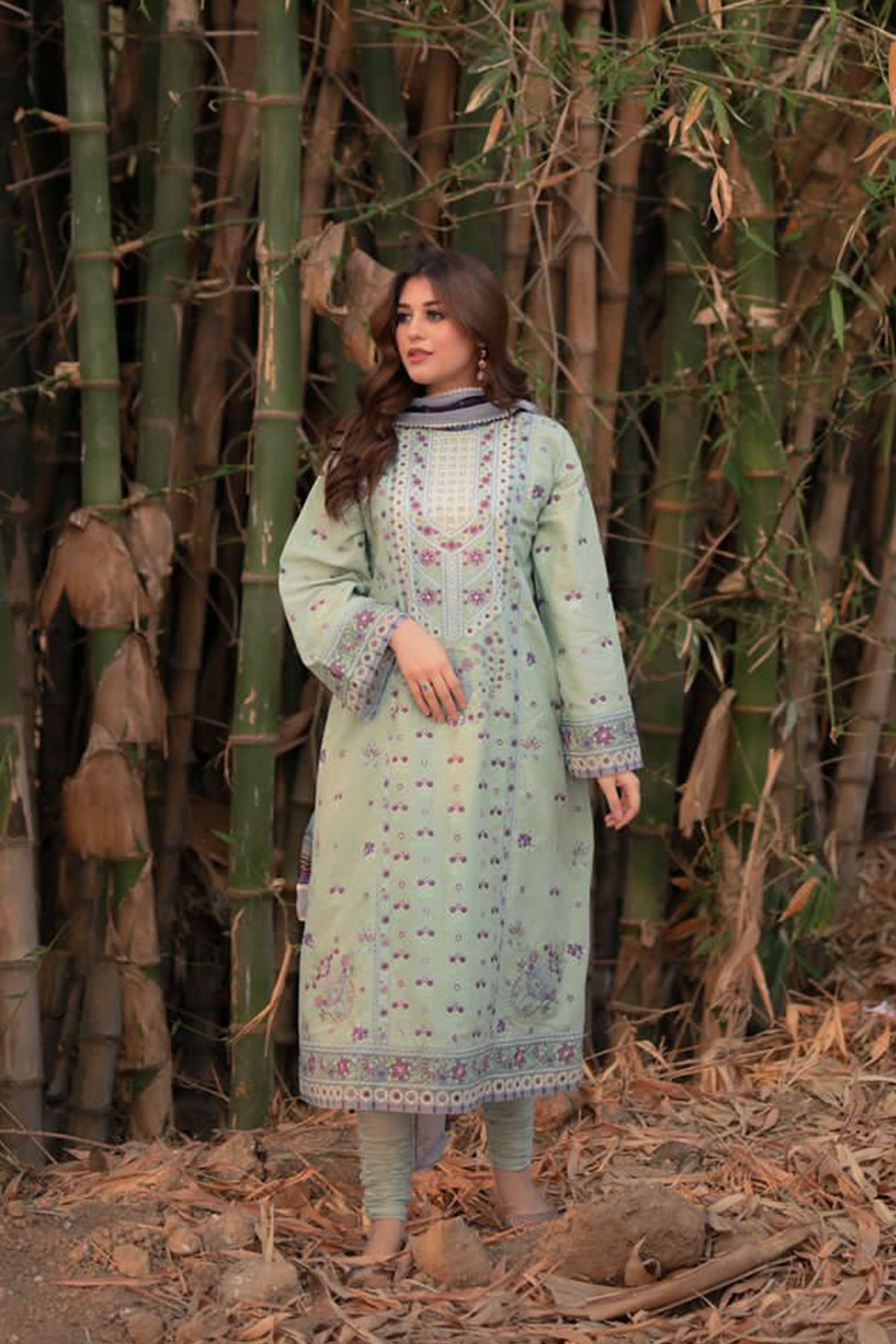 Zara Shahjahan Luxury Eid Lawn Collection 2022 – Eraj-B - Image 3