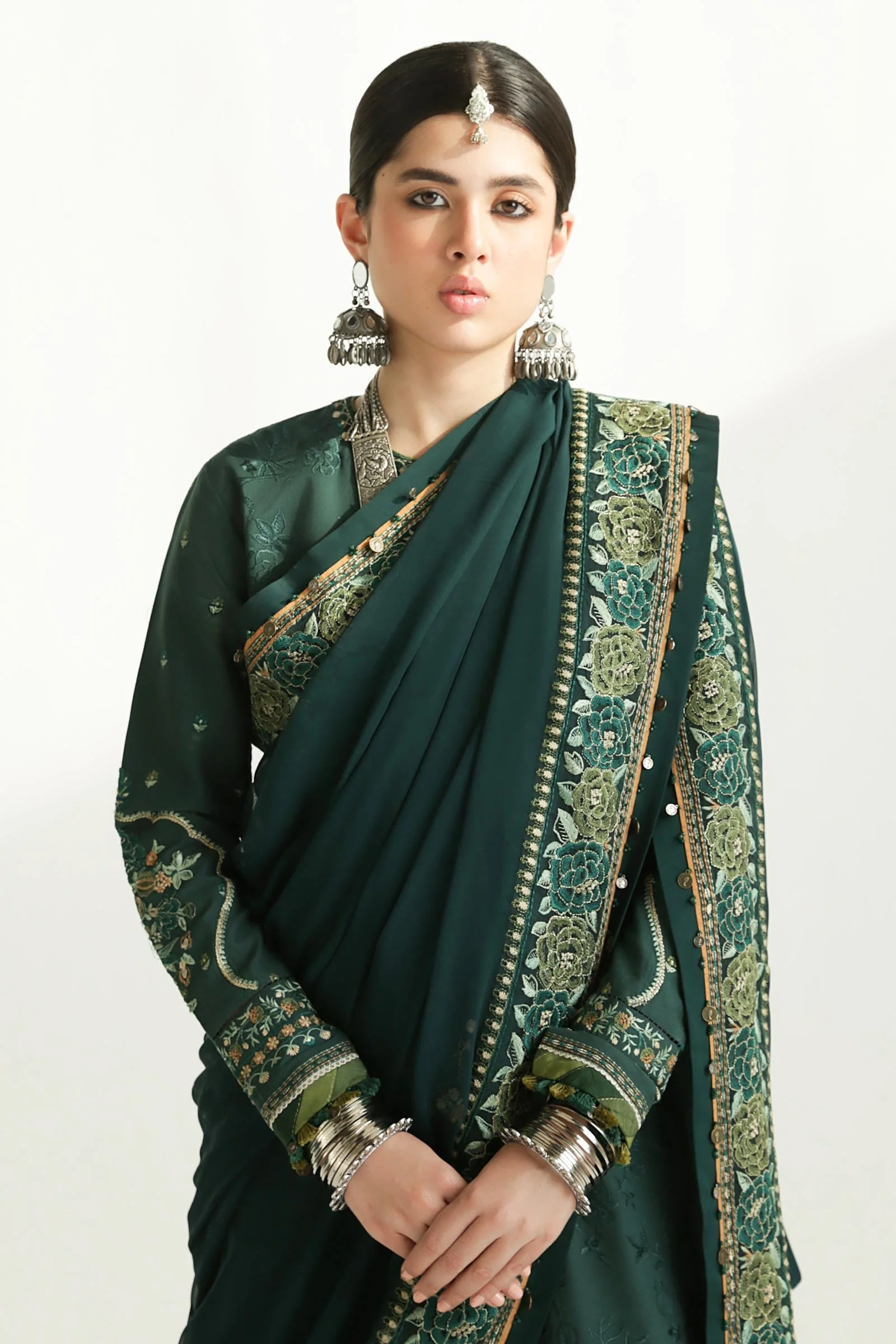 Zara Shahjahan x Ayeza Khan Luxury Lawn Collection 2024 – PARSA-9B - Image 3
