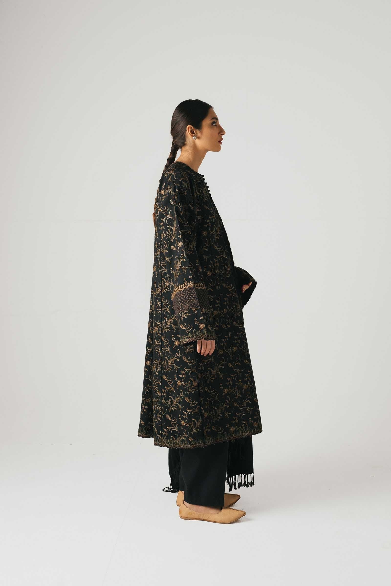 Zara Shahjahan Winter Collection (with Shawl) – Bano - Image 6