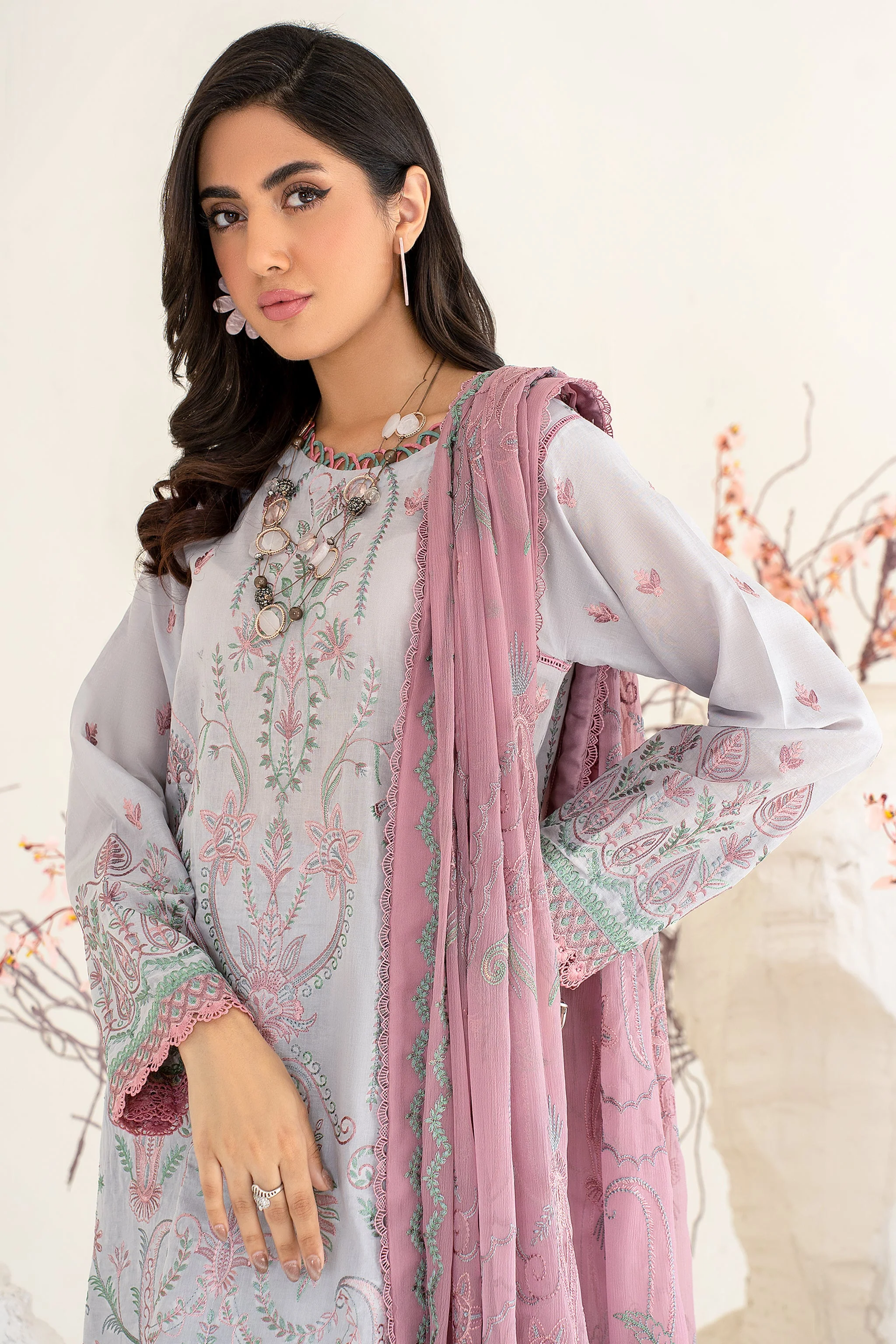Zarif Eid Lawn Collection 2023 – ZEL 04 Izel - Image 6