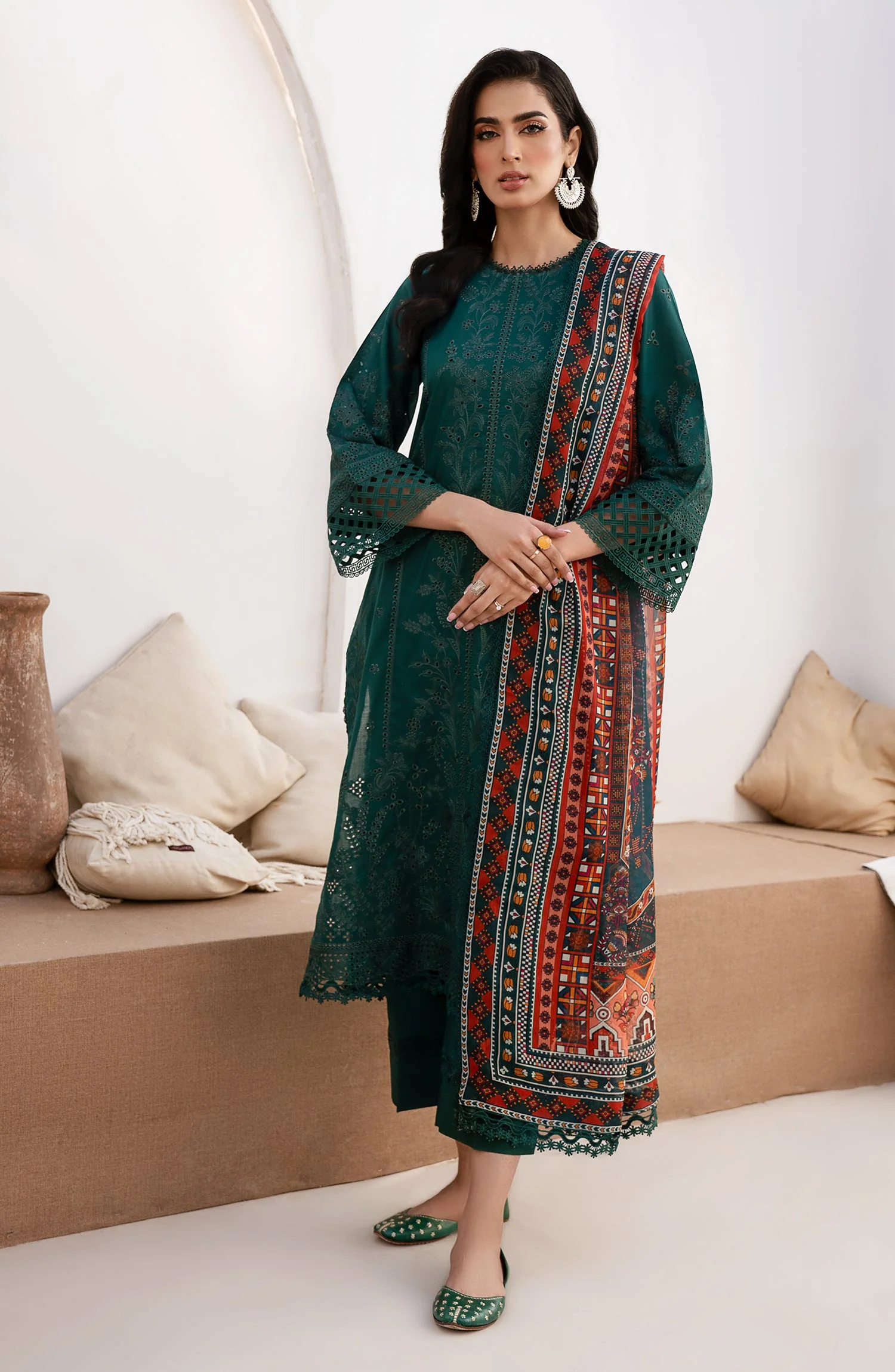 Zarif Eid Lawn Collection 2024 – ZL 01 Maple - Image 5