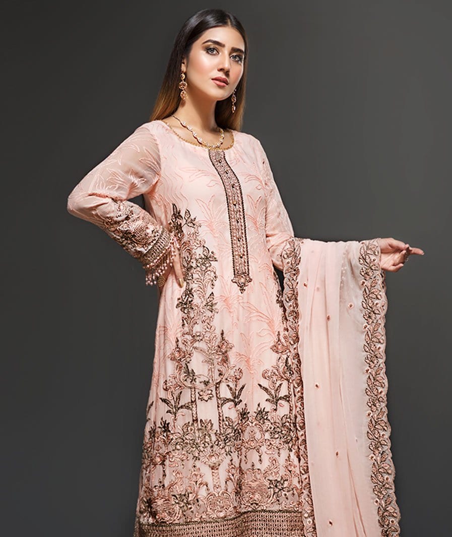 Zarif Embroidered Chiffon Collection 2019 – Blossom - Image 3