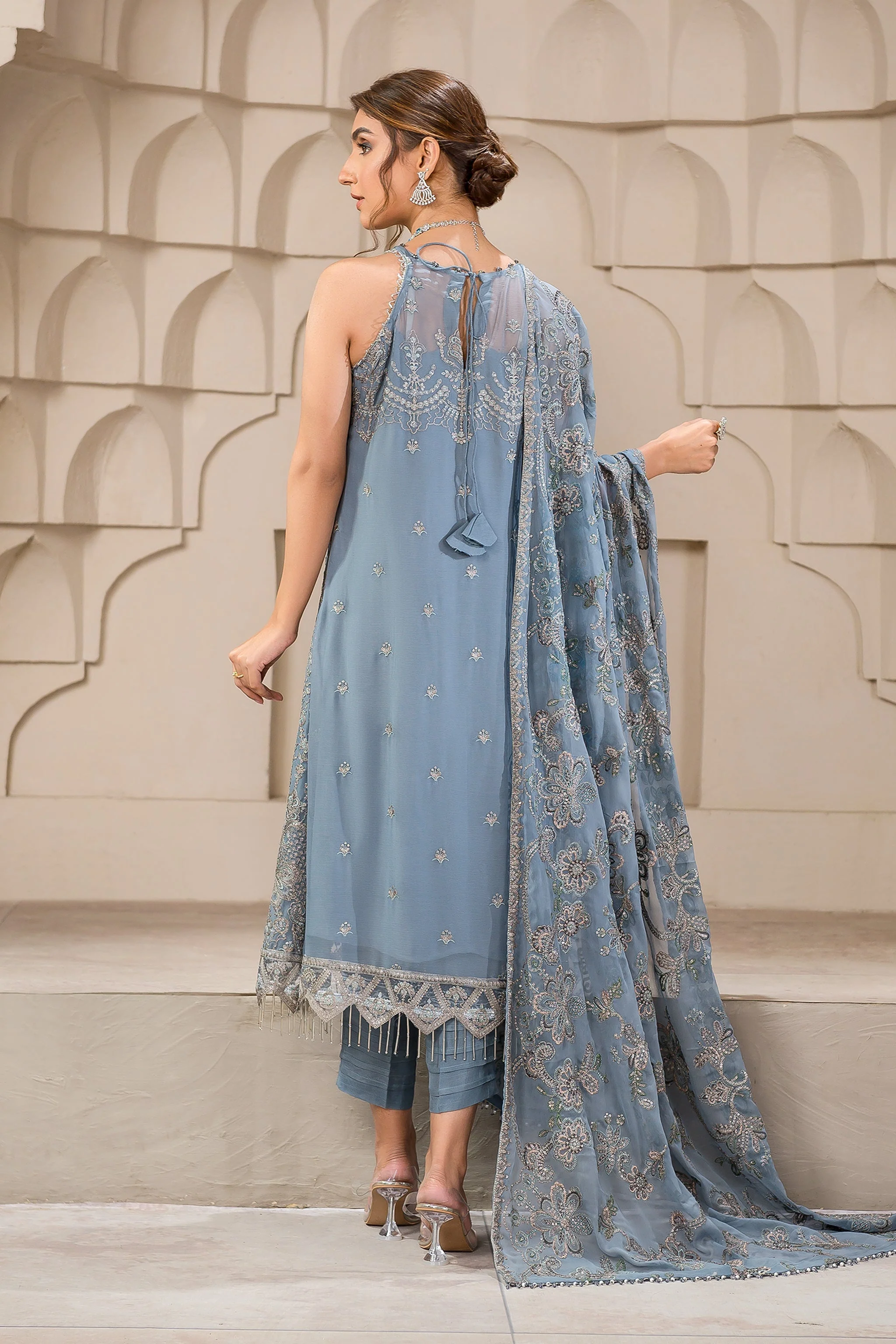 Zarif Falak Luxury Formal Collection – ZF 05 BLUE BELL - Image 6
