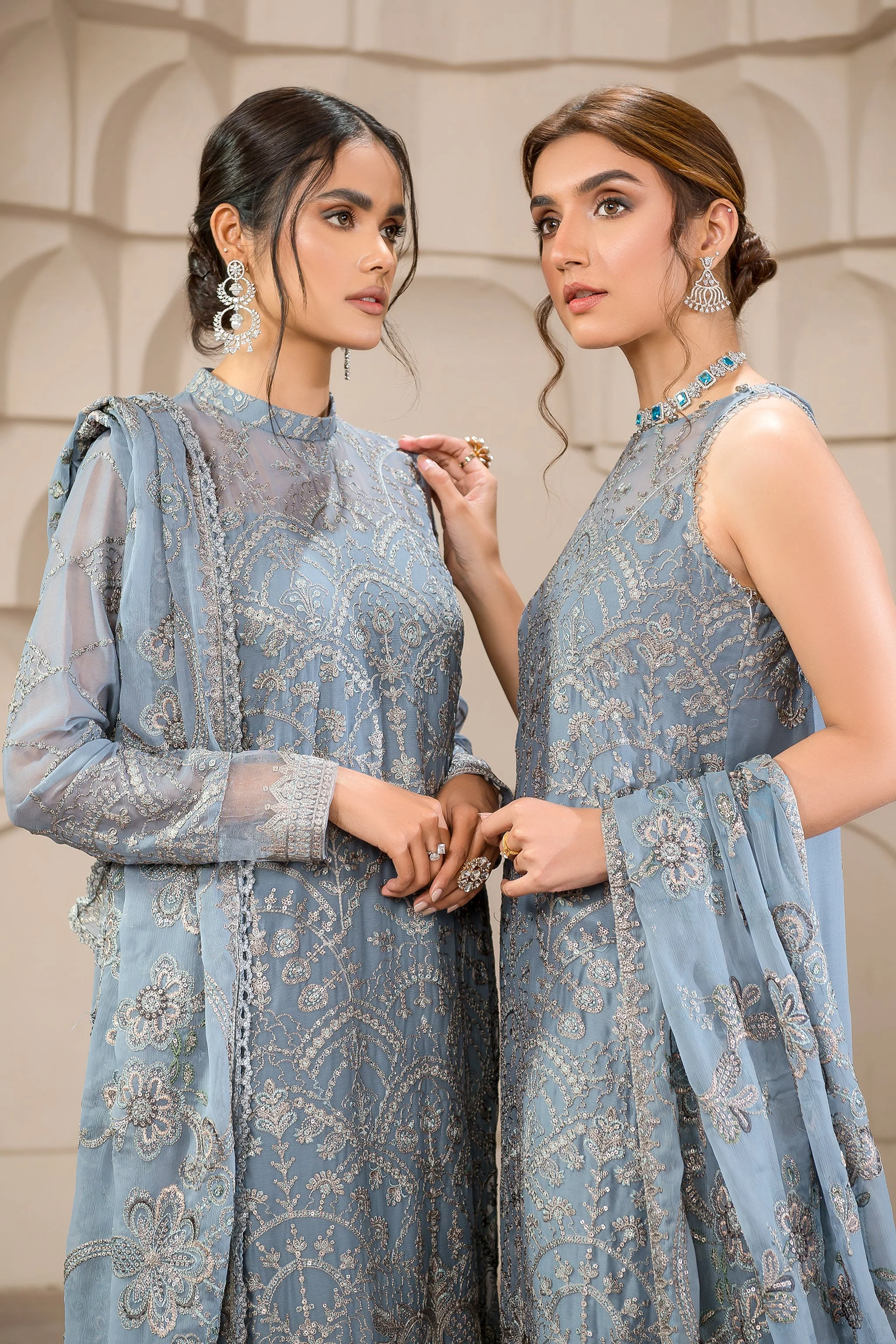 Zarif Falak Luxury Formal Collection – ZF 05 BLUE BELL - Image 9