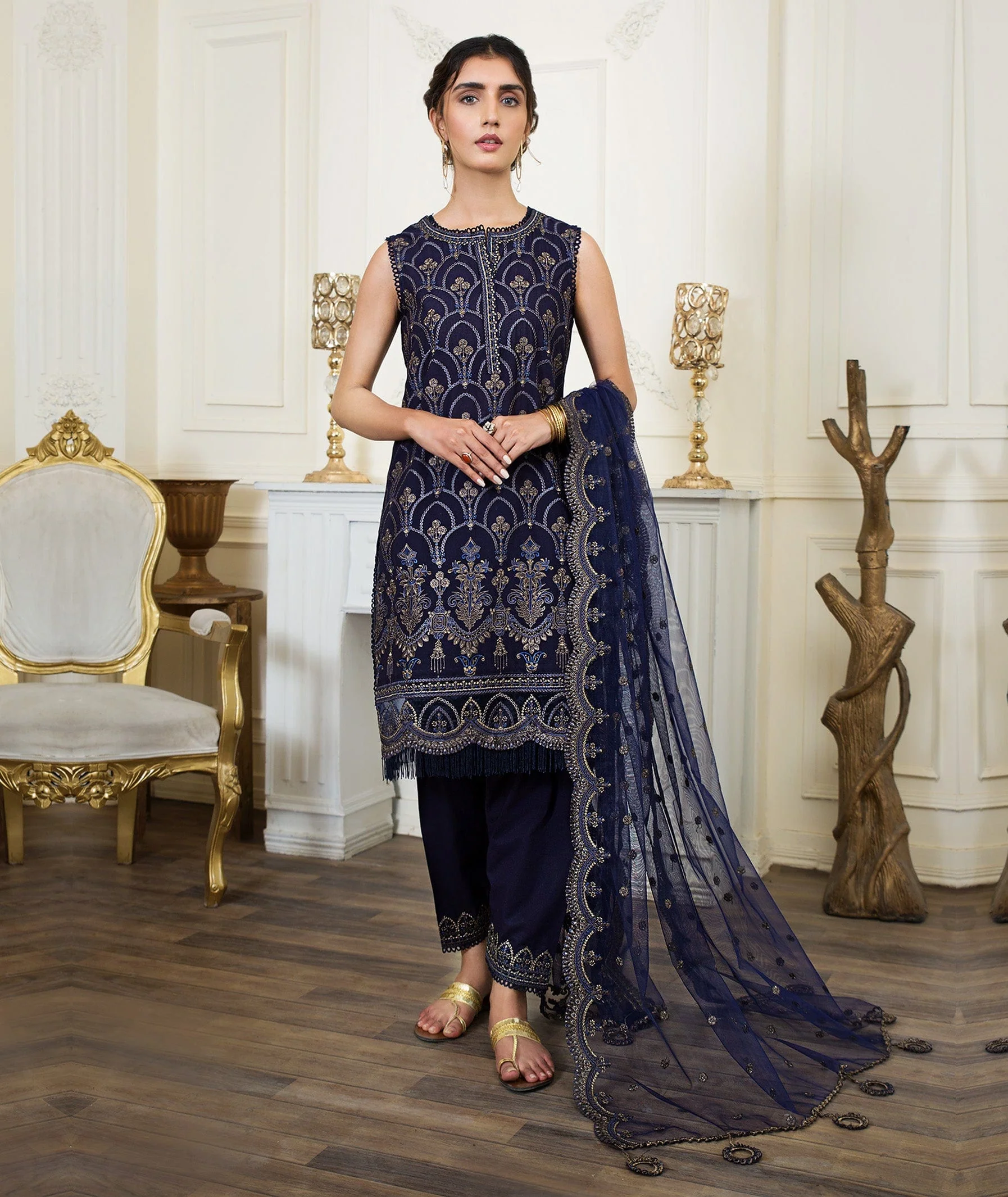Zarif Festive Eid Lawn Collection – BLUE JADE - Image 3