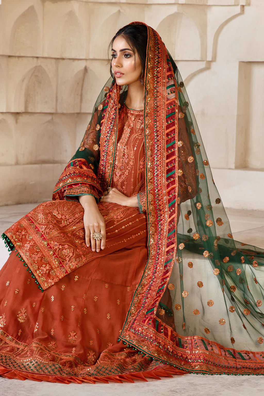 Zarif Gulzaar Luxury Formal Collection – ZFG 02 MERIGOLD - Image 4