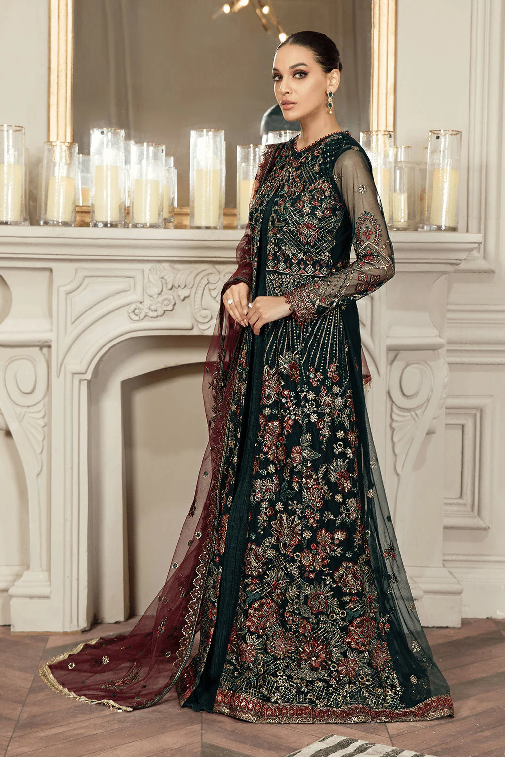 Zarif Mehroz Festive Formal Collection – PINE GREEN - Image 5