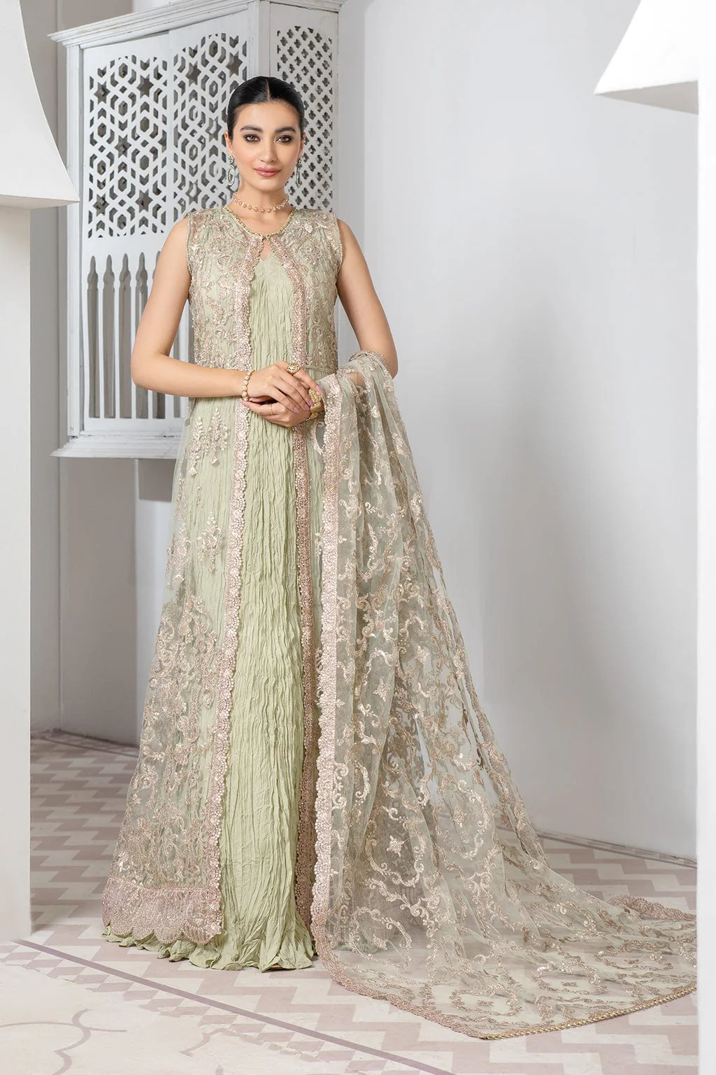 Zarif Pareesia Luxury Formal Wear 2022 – SEAFOAM - Image 4