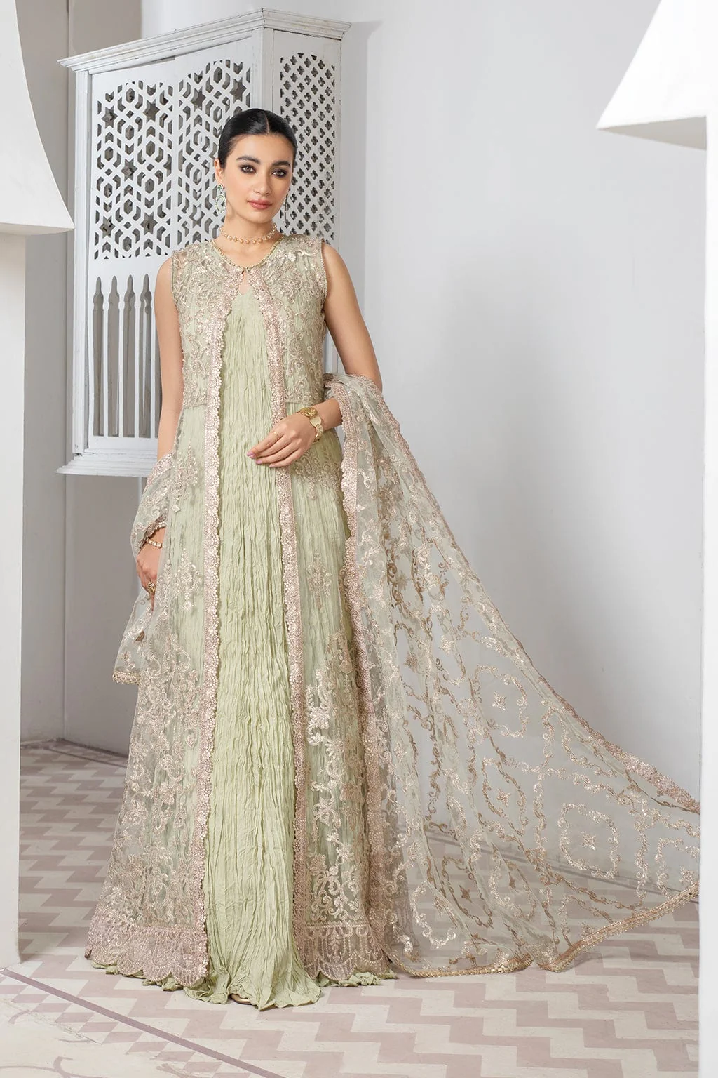 Zarif Pareesia Luxury Formal Wear 2022 – SEAFOAM - Image 6