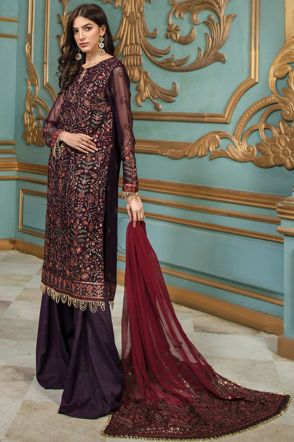 Zarif Rangrez Festive Chiffon Collection 2022 – Cyrah - Image 15