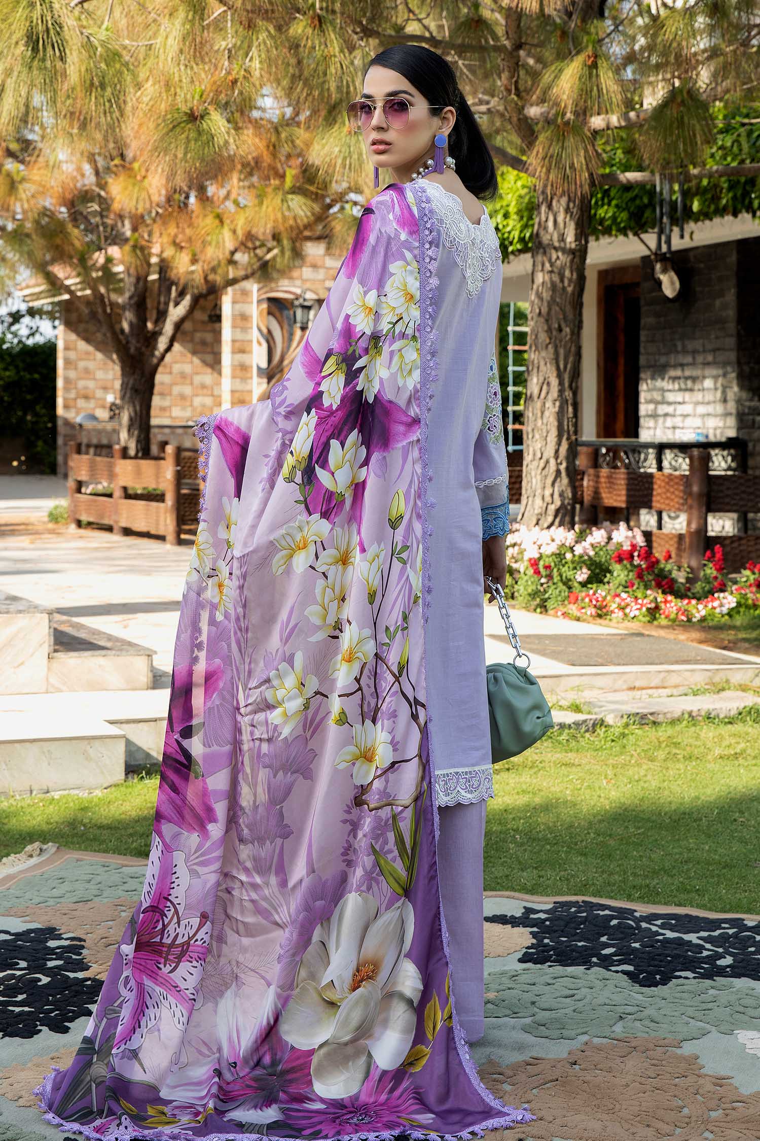 Zebaish Etoiles Festive Lawn Collection – Cadet Blue - Image 3