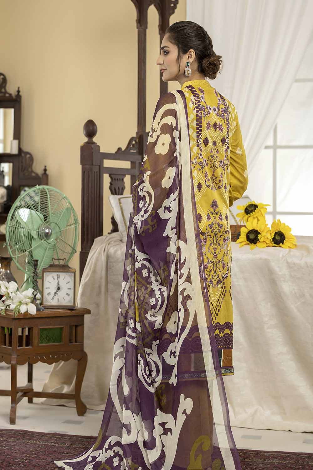 Zebaish Misaal Stitched/Pret Chikankari & Printed Lawn with Chiffon Dupatta – DN1 - Image 2