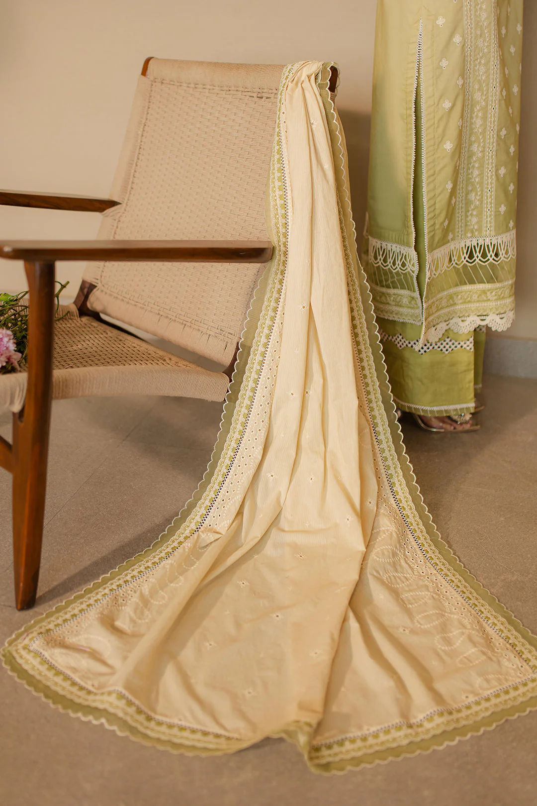 Zellbury Chikankari – Embroidered Shirt Shalwar Dupatta - 0702 - Image 8