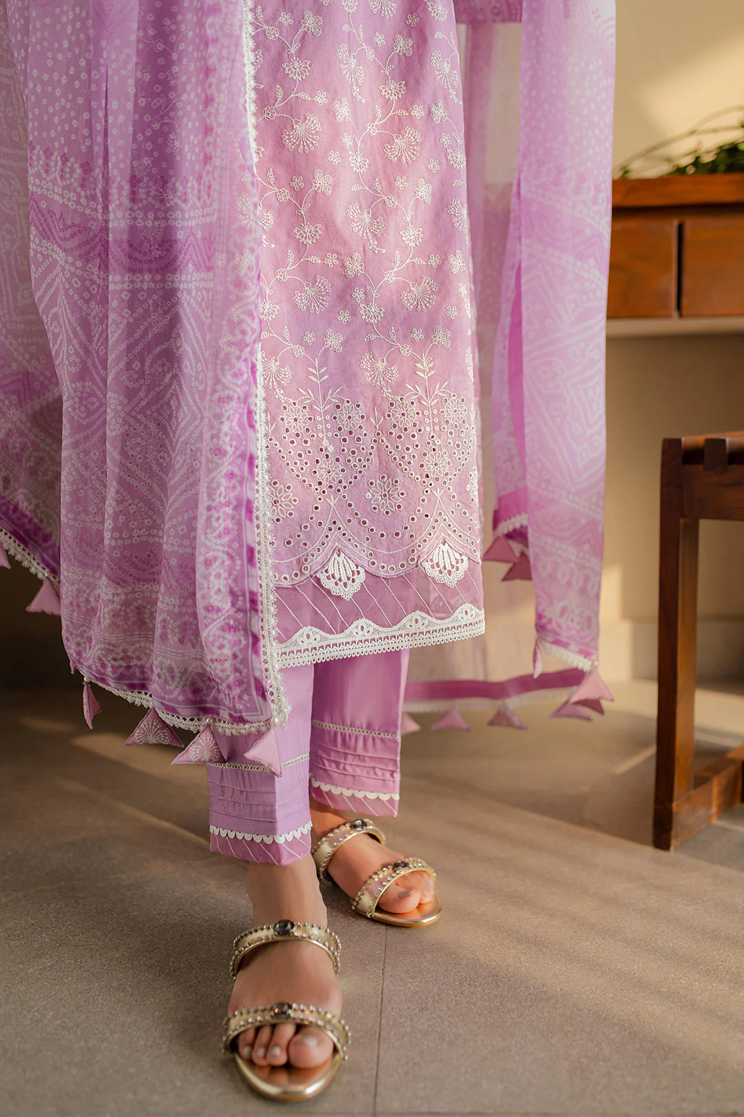 Zellbury Chikankari – Embroidered Shirt Shalwar Dupatta - 0703 - Image 6