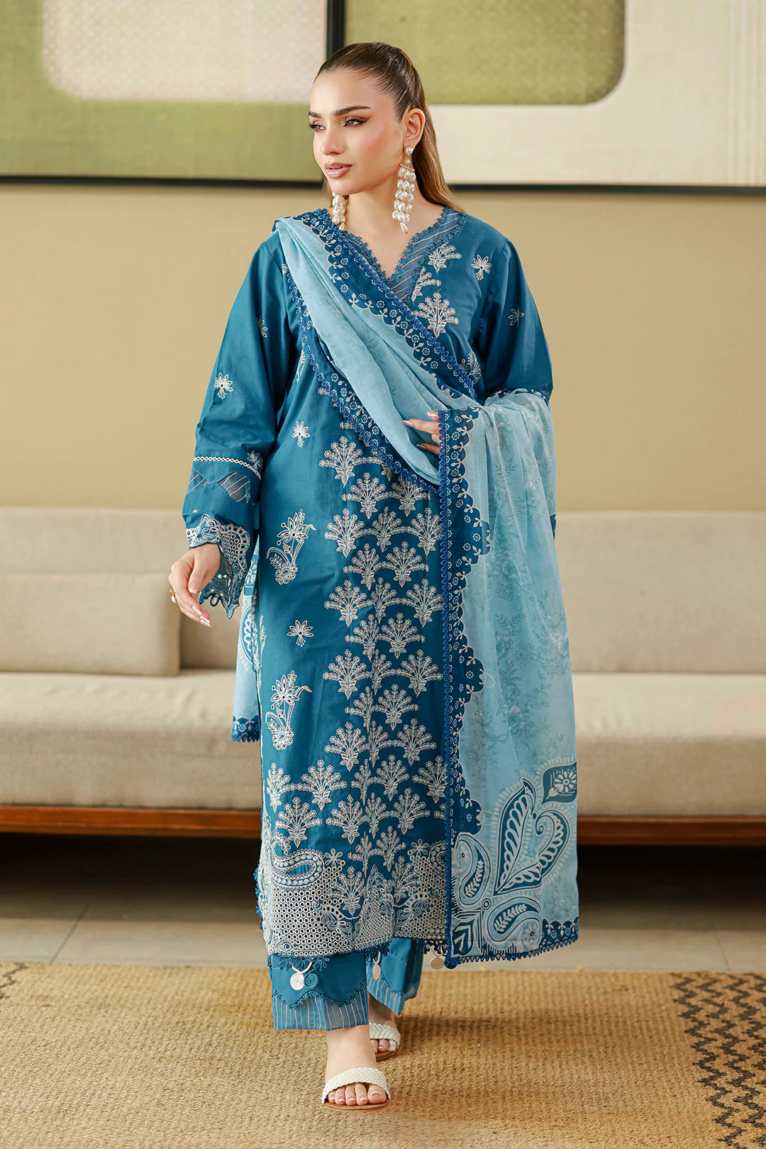 Zellbury Chikankari Lawn – Z-4084 - Image 7