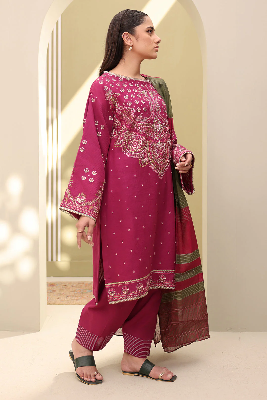 Zellbury Embroidered 3PC Lawn โ W0286 - Image 4