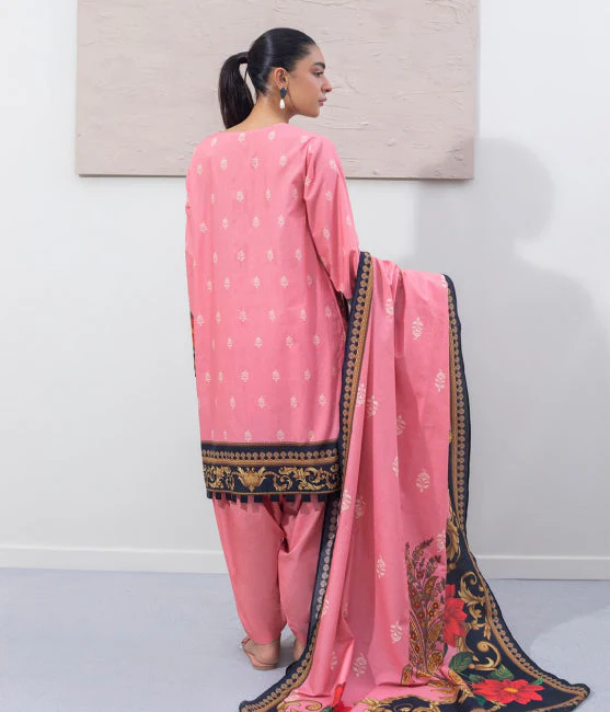 Zellbury Shirt Shalwar Dupatta โ Pink โ Cambric Suit-0628 - Image 2