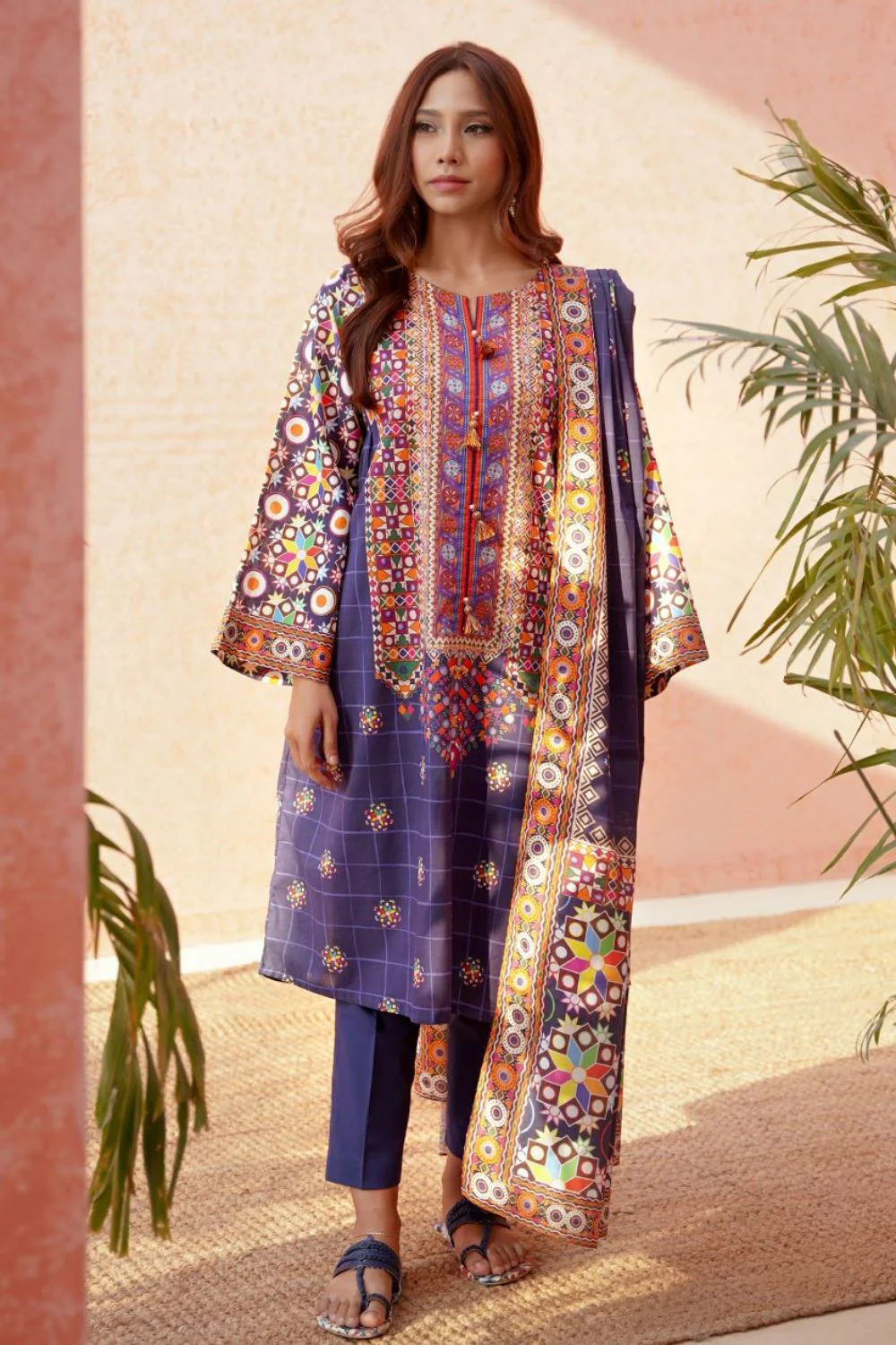 Zellbury Spring/Summer 2023 โ 3P Digital Printed Lawn โ WUSXX30106
